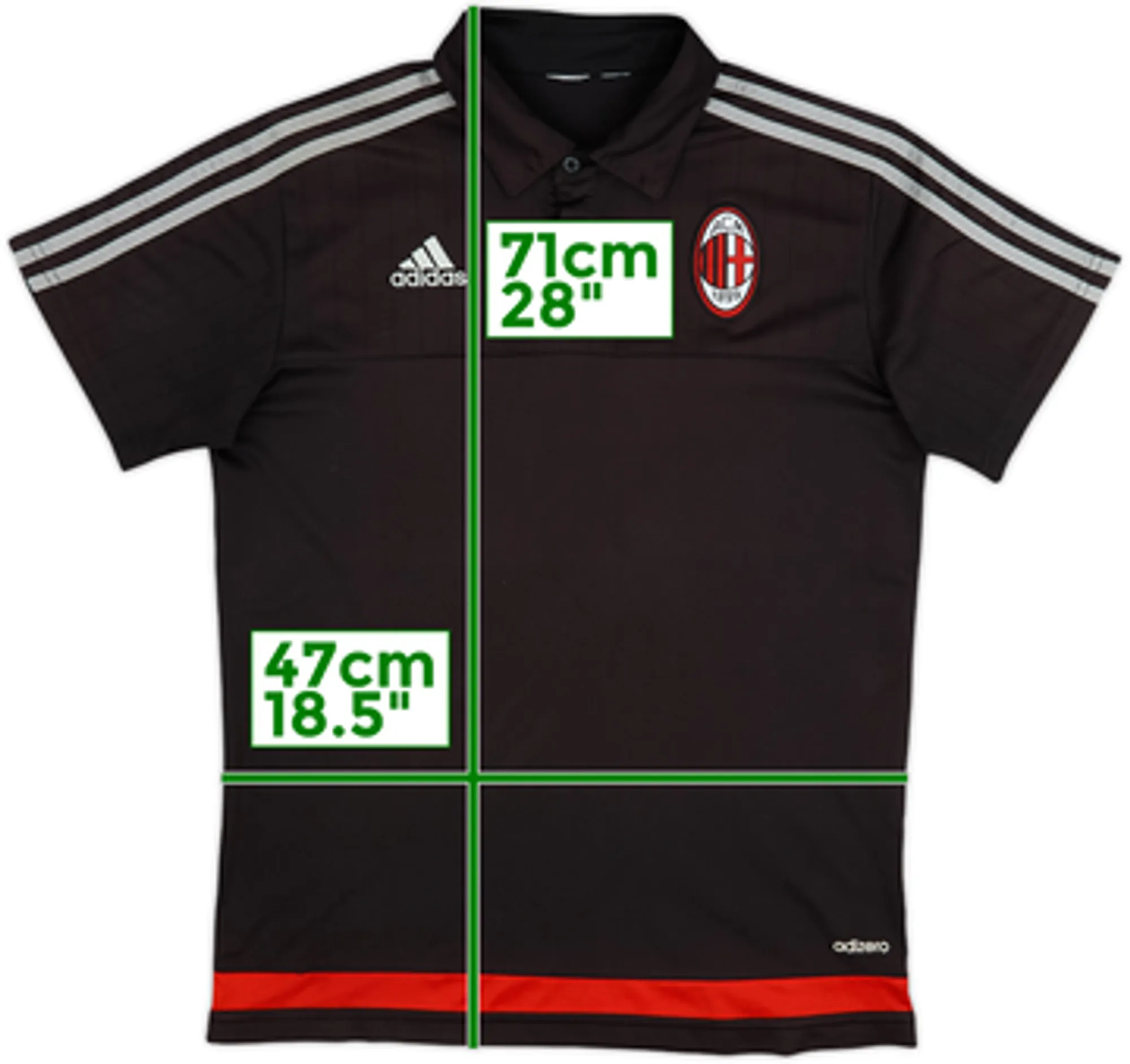 2015-16 AC Milan adizero Polo Shirt - 7/10 - (S)