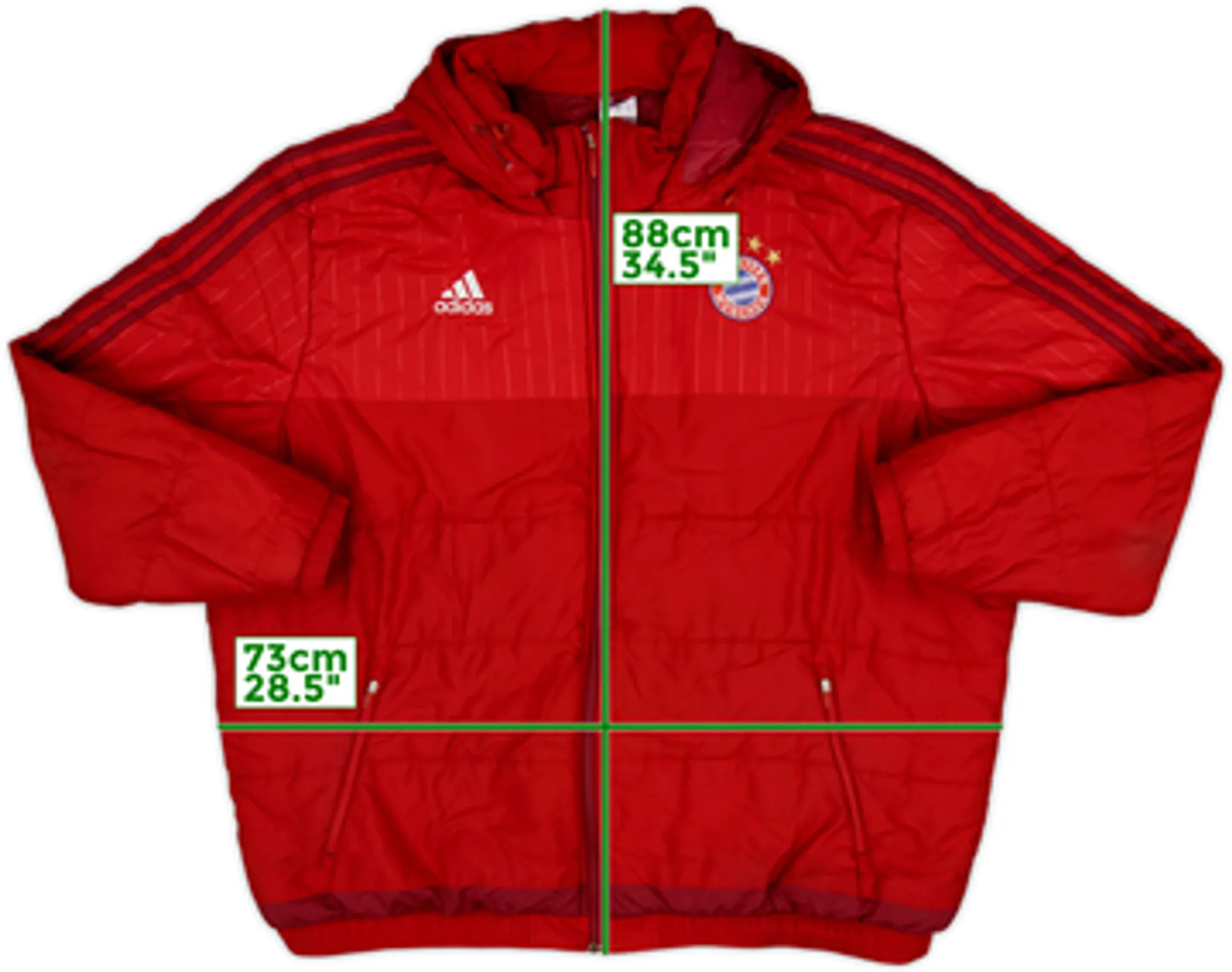2015-16 Bayern Munich adidas Padded Bench Coat - 7/10 - (3XL)