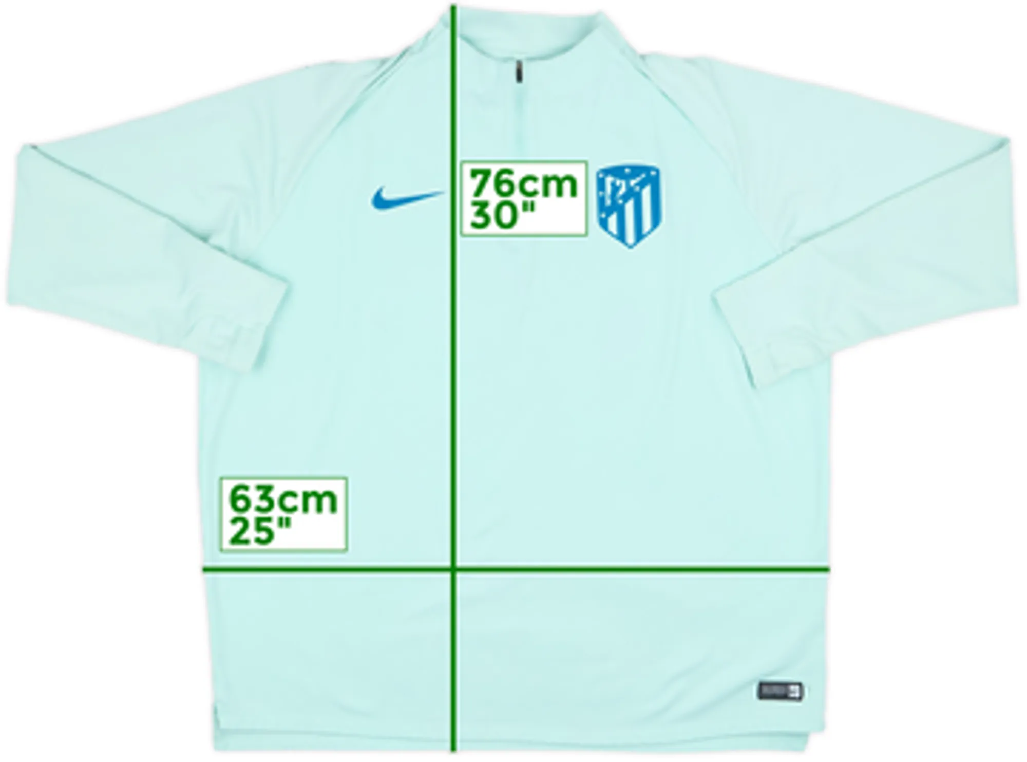 2018-19 Atletico Madrid Nike 1/4 Zip Drill Top - 8/10 - (XXL)