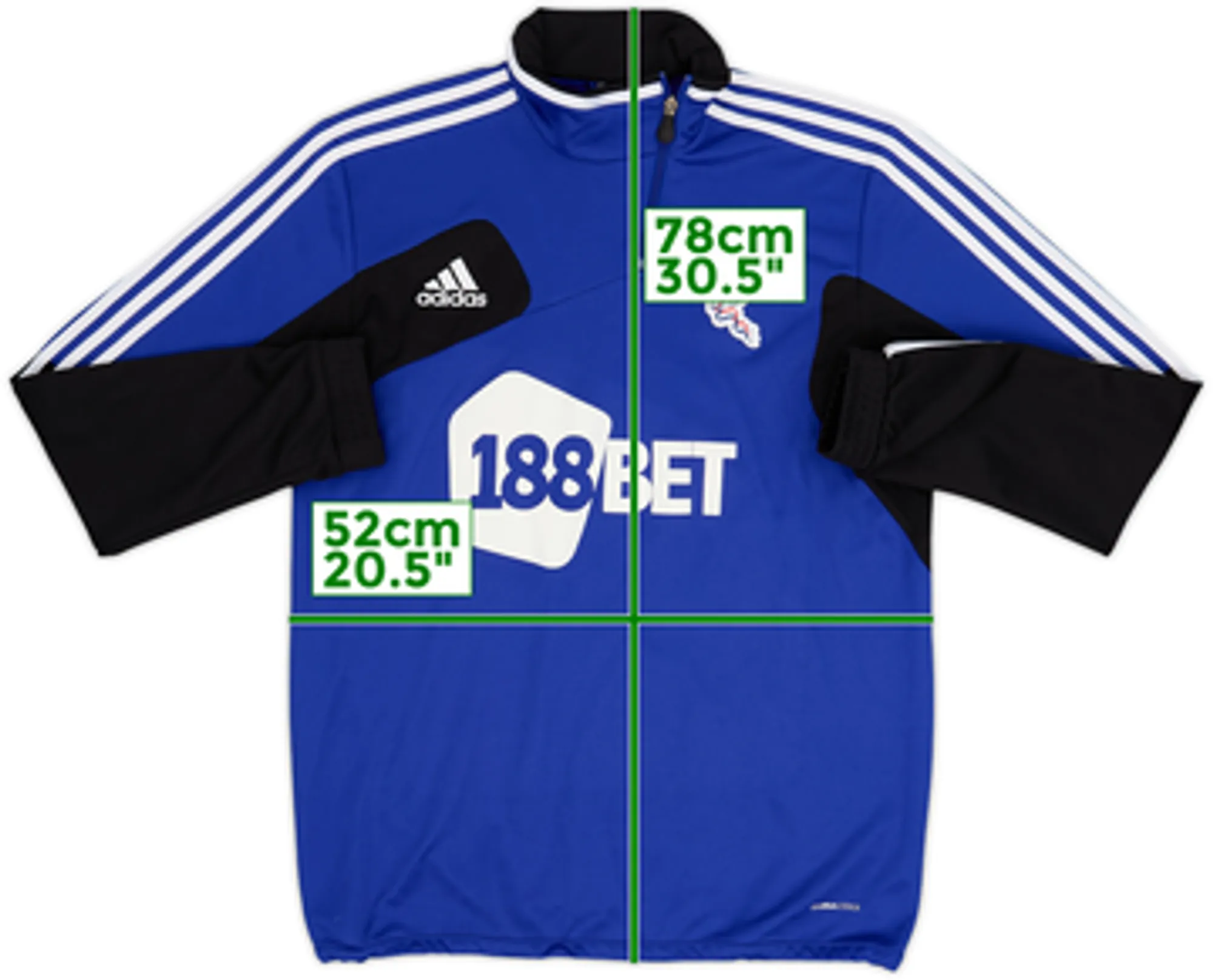 2012-13 Bolton adidas 1/4 Zip Training Top - 8/10 - (L)