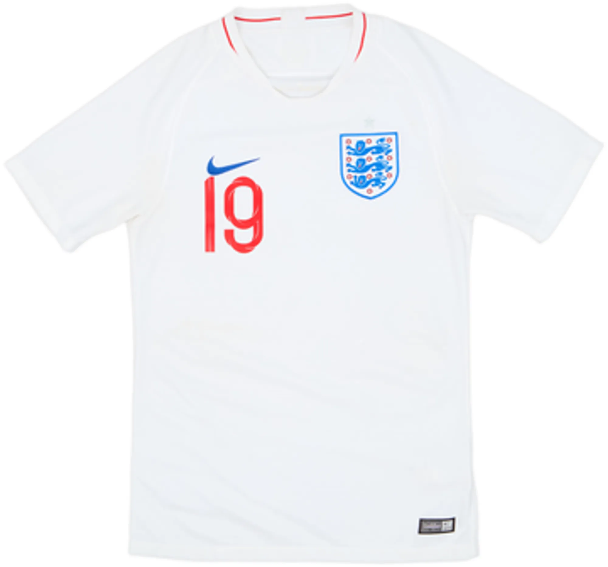 2018-19 England Home Shirt Rashford #19 - 6/10 - (S)