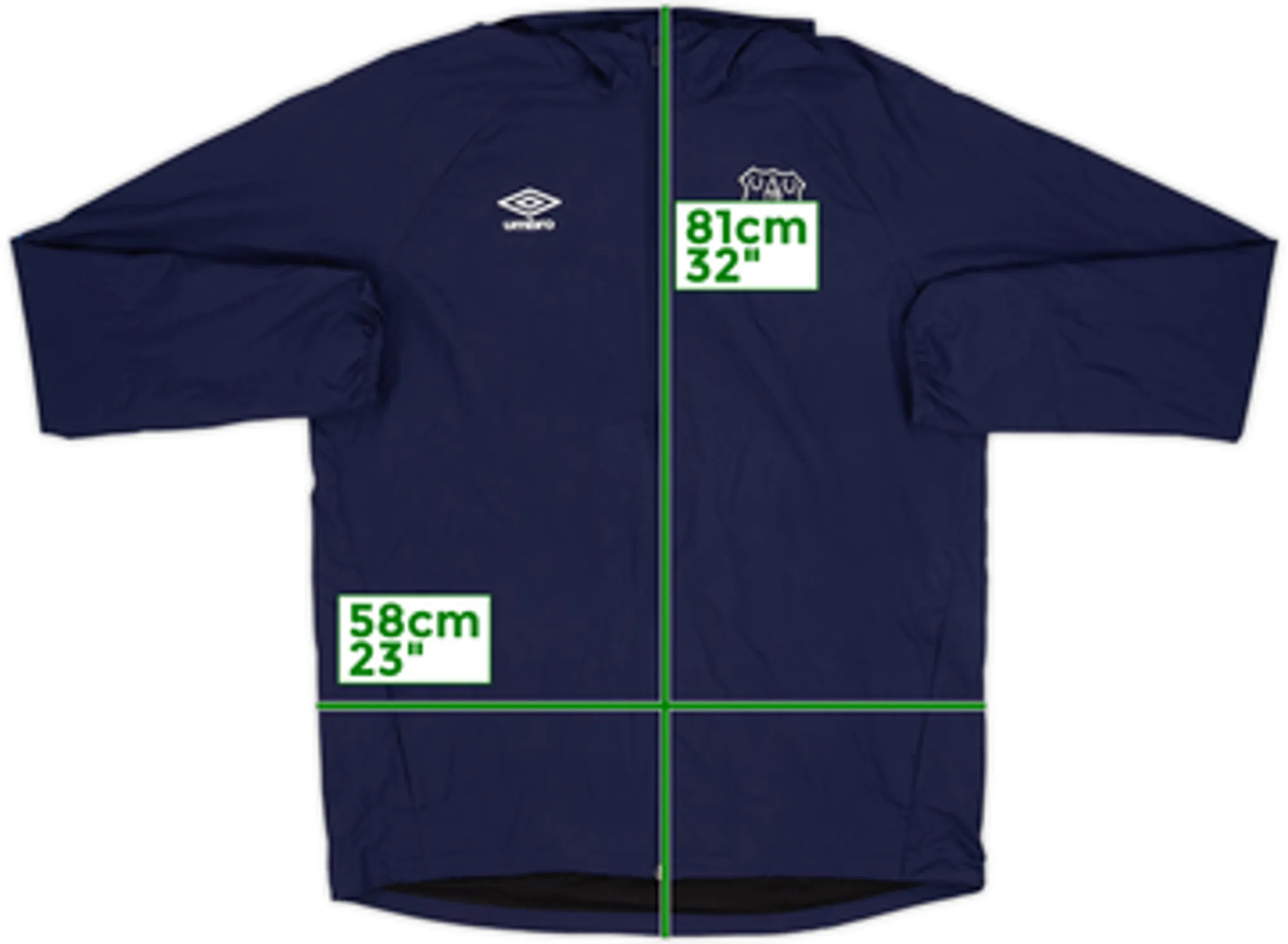 2018-19 Everton Umbro Hooded Rain Jacket - 10/10 - (L)