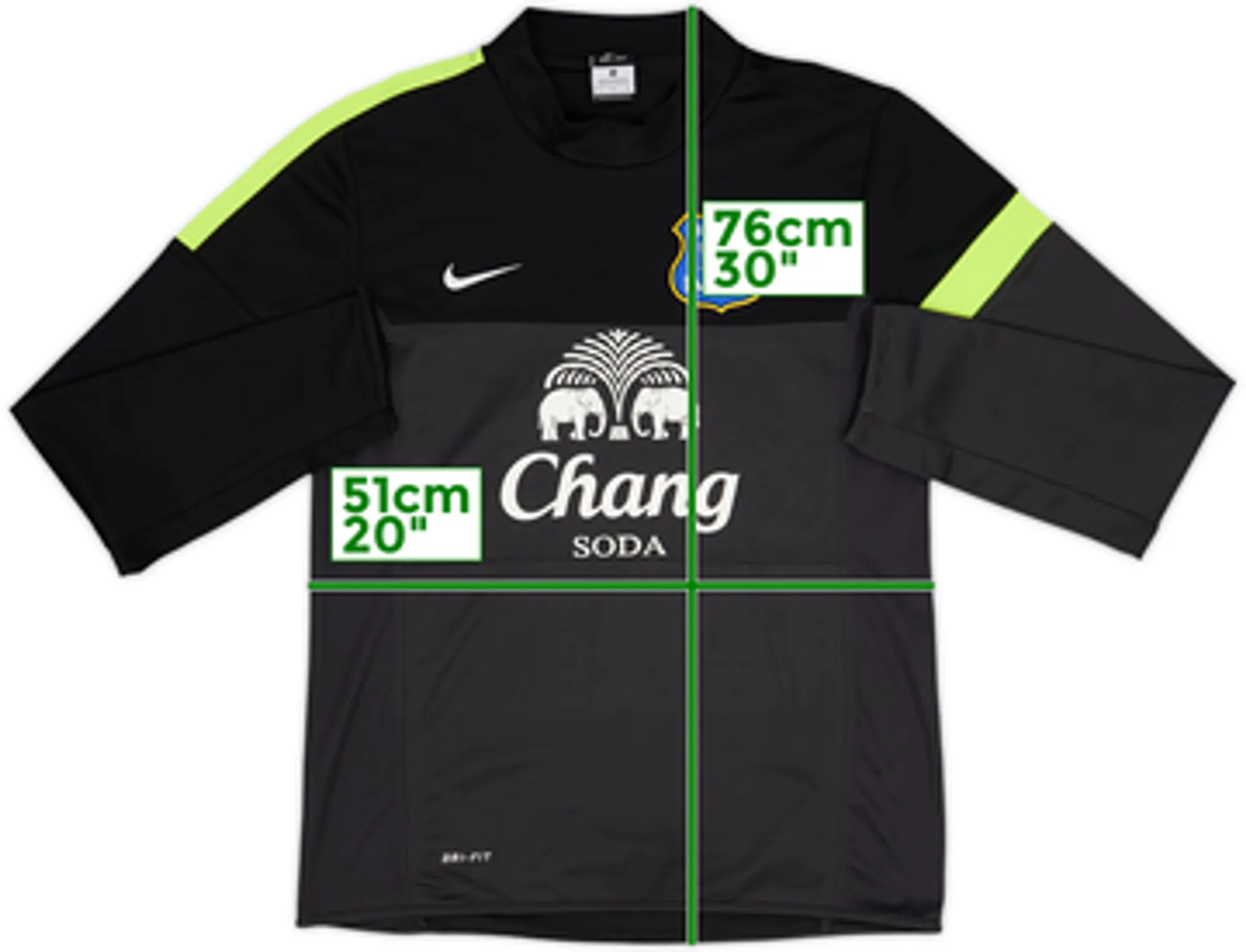 2013-14 Everton Nike Sweat Top - 8/10 - (M)