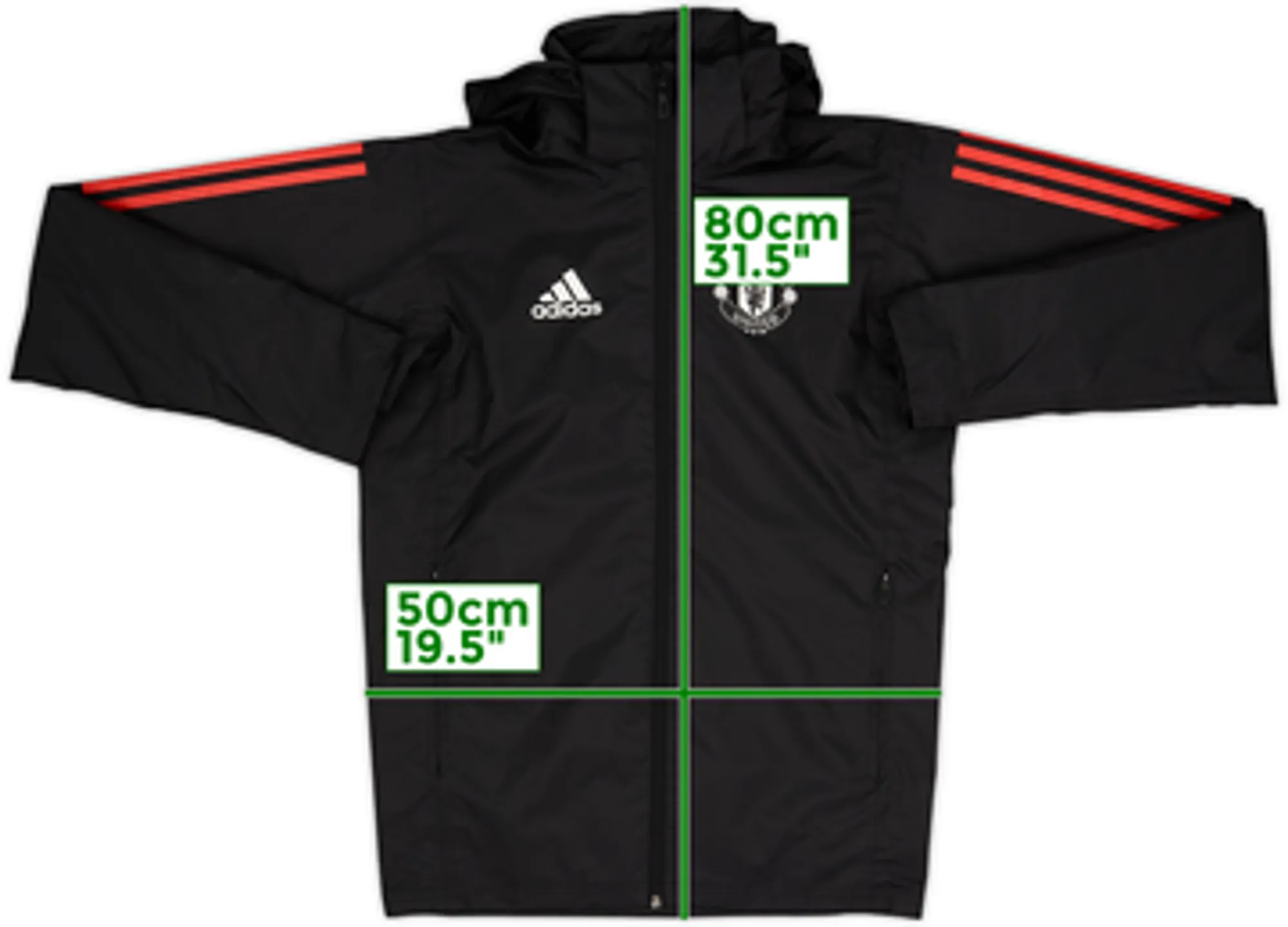 2017-18 Manchester United adidas Hooded Rain Jacket - 9/10 - (XS)