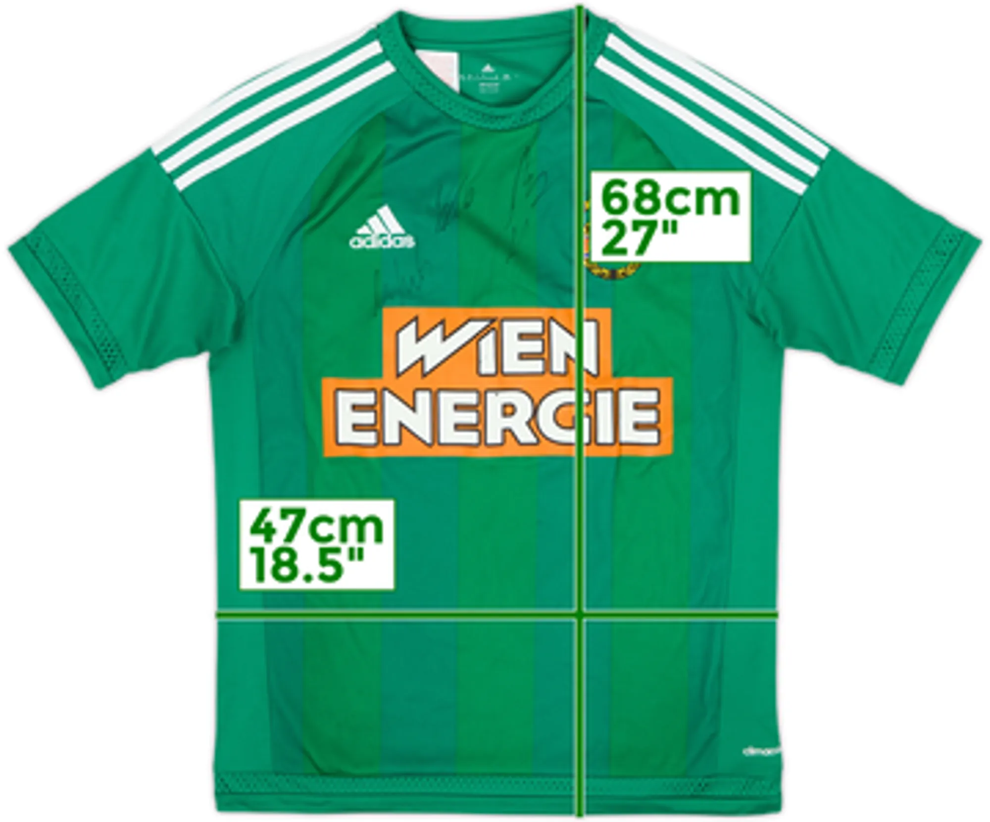 2015-16 Rapid Vienna Signed Home Shirt - 7/10 - (XL.Boys)