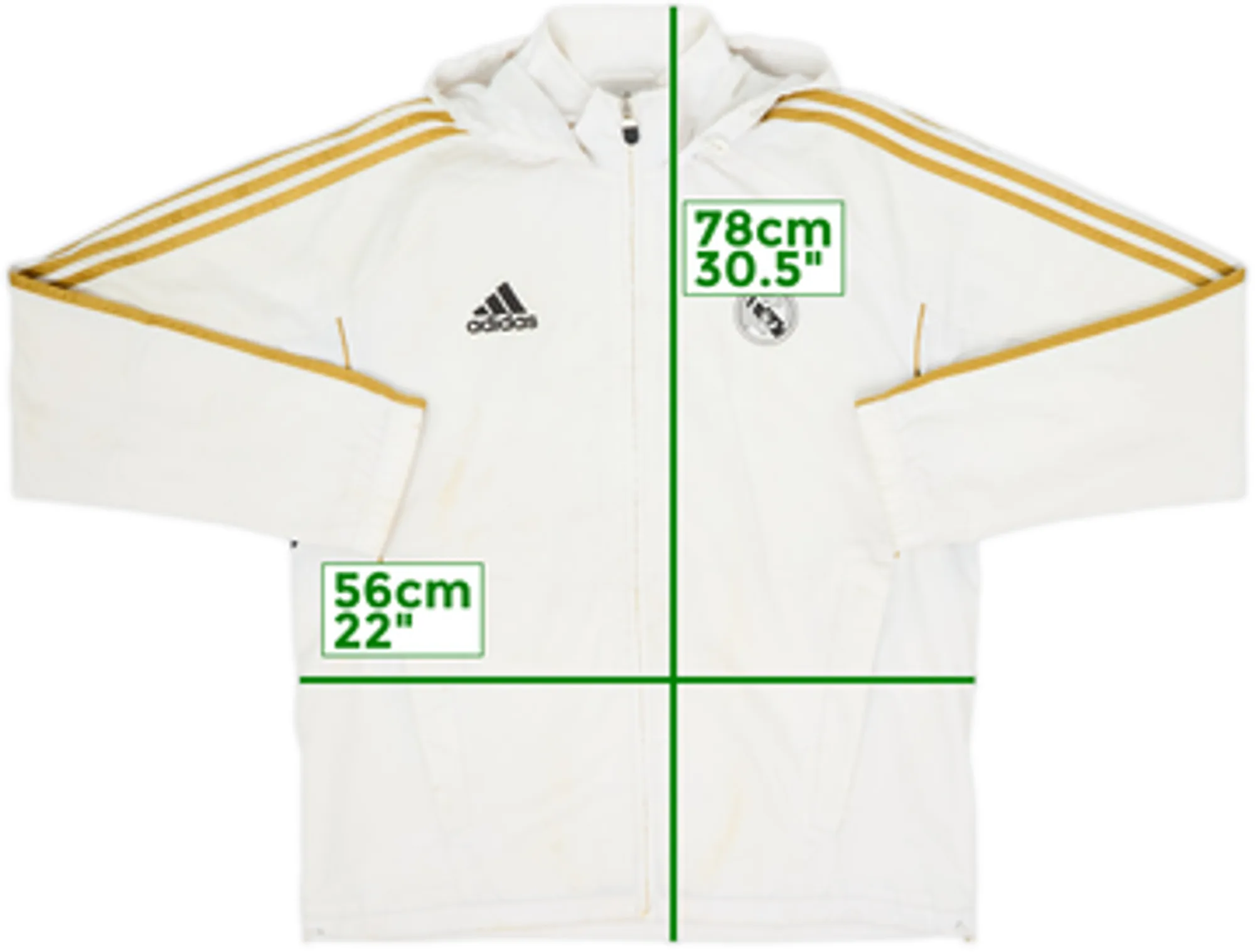 2011-12 Real Madrid adidas Hooded Track Jacket - 4/10 - (M/L)