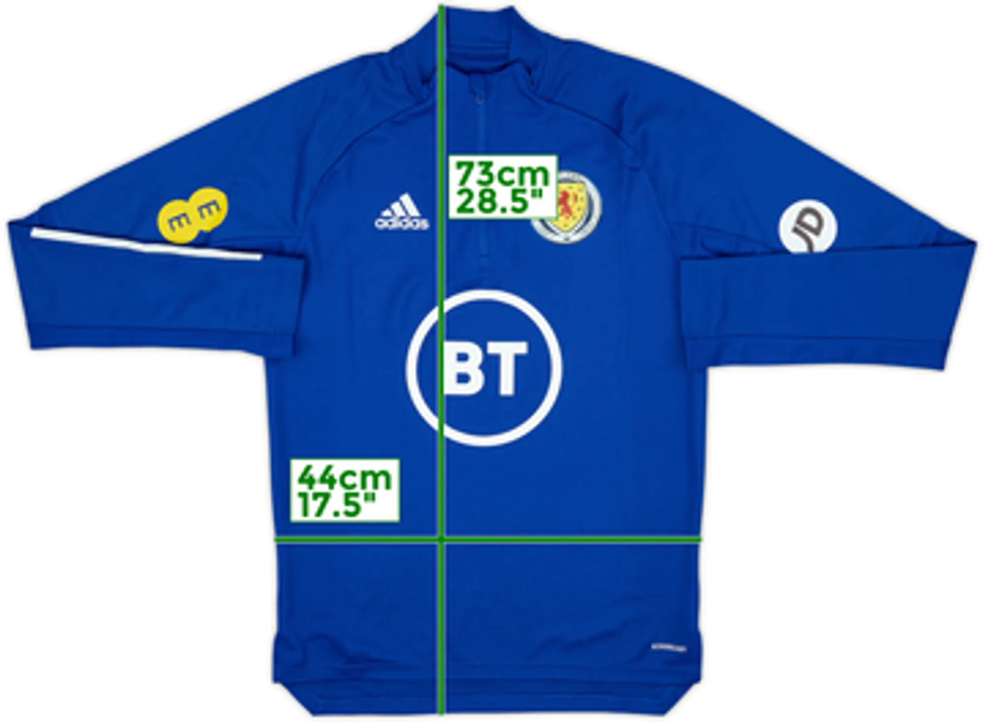 2020-21 Scotland adidas 1/4 Zip Drill Top - 8/10 - (M)