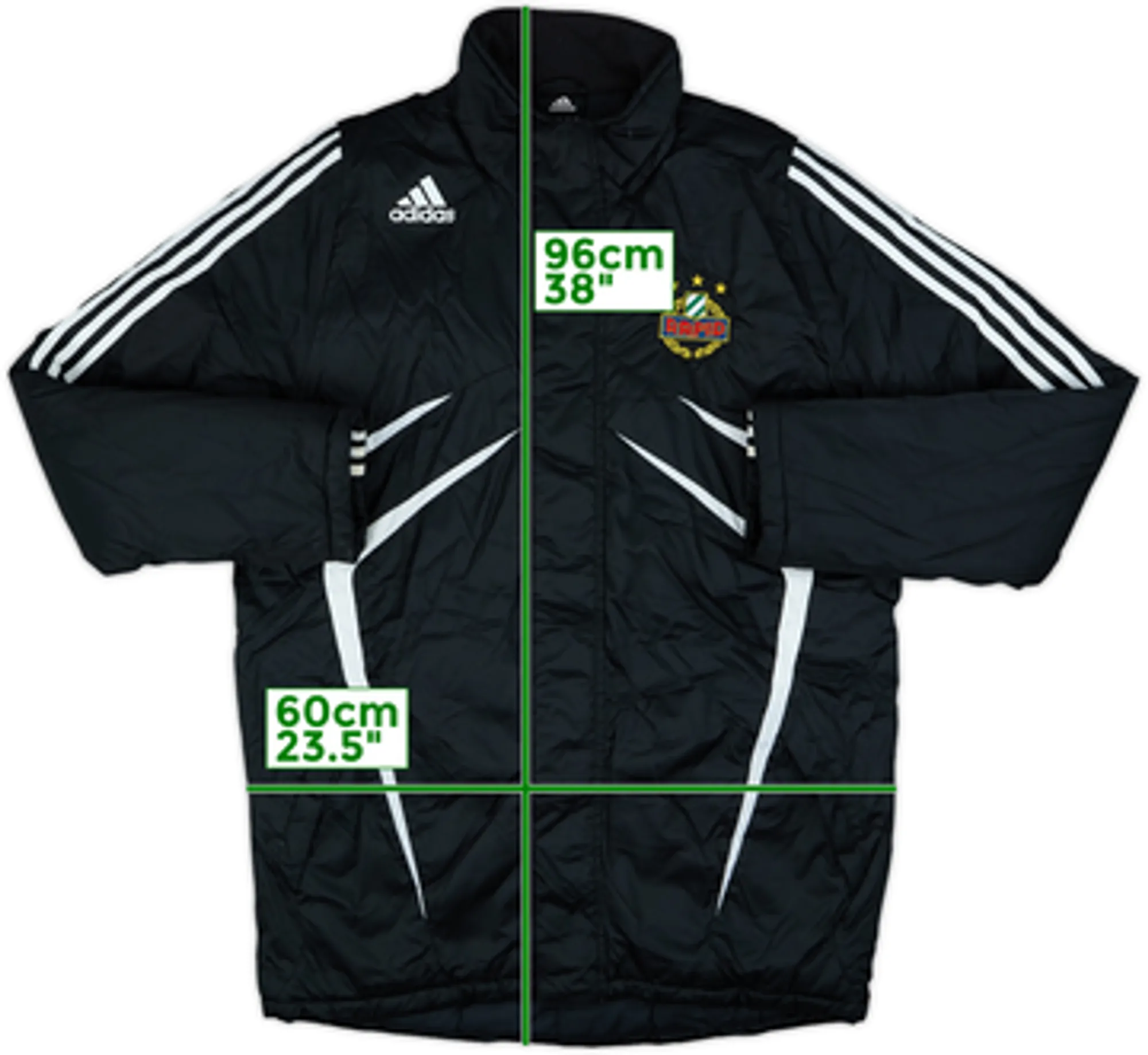 2009-10 Rapid Vienna adidas Padded Bench Coat - 9/10 - (M/L)