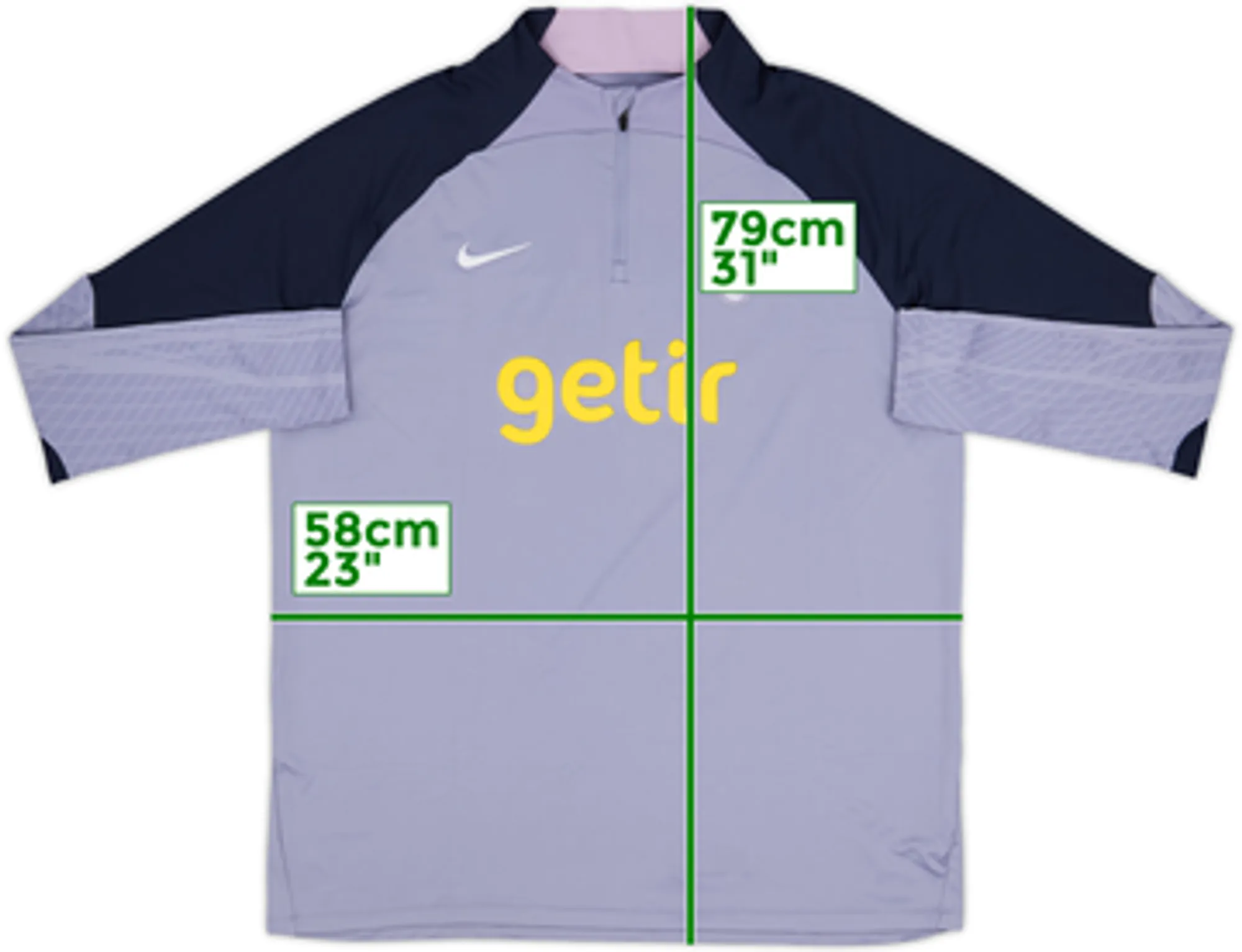 2023-24 Tottenham Nike 1/4 Zip Drill Top - 9/10 - (XL)