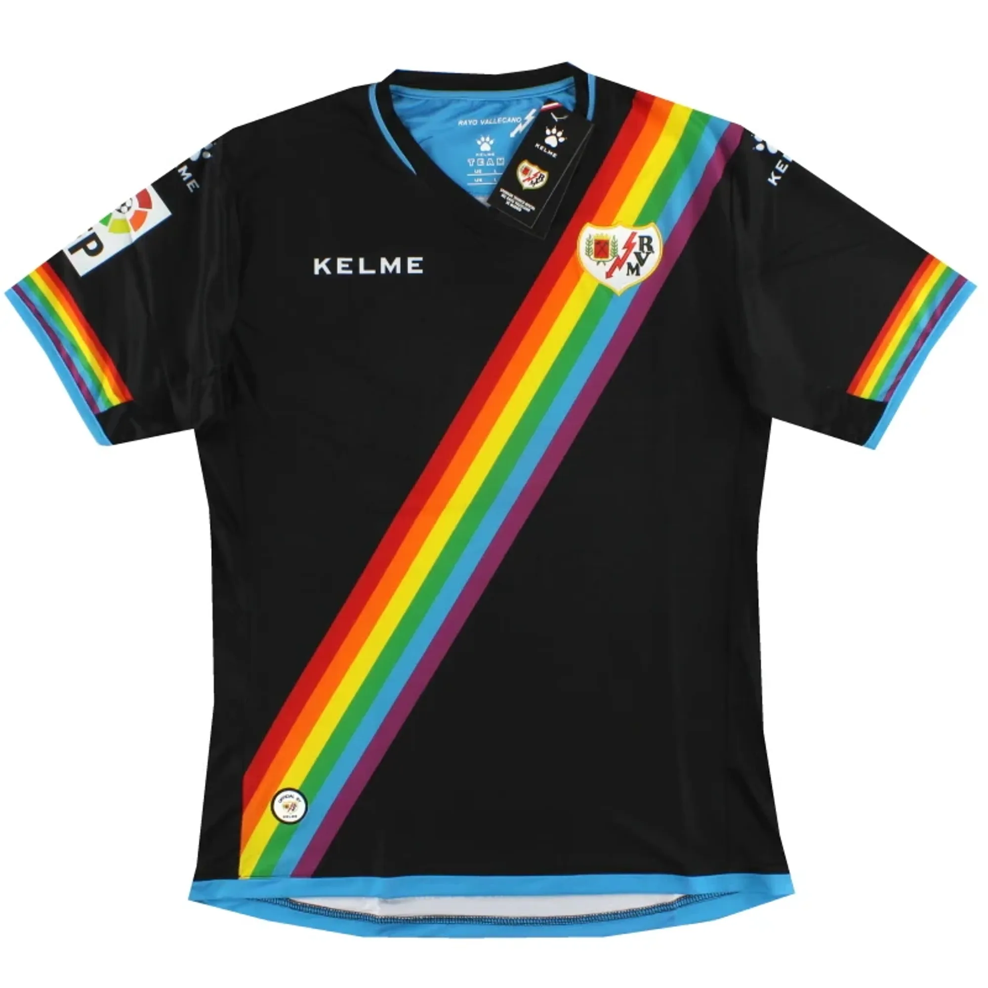 2015-16 Rayo Vallecano Kelme 'Rainbow' Away Shirt *w/tags* L / w/tags