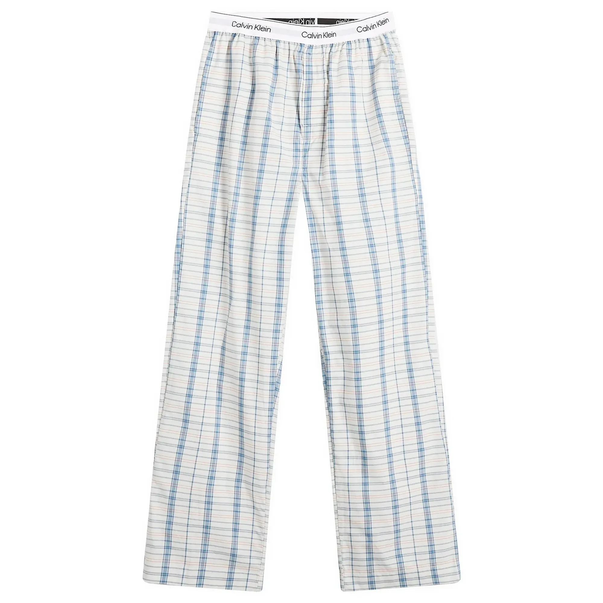 Calvin Klein Men's Cotton Poplin Sleep Pant Silo Plaid Chalk