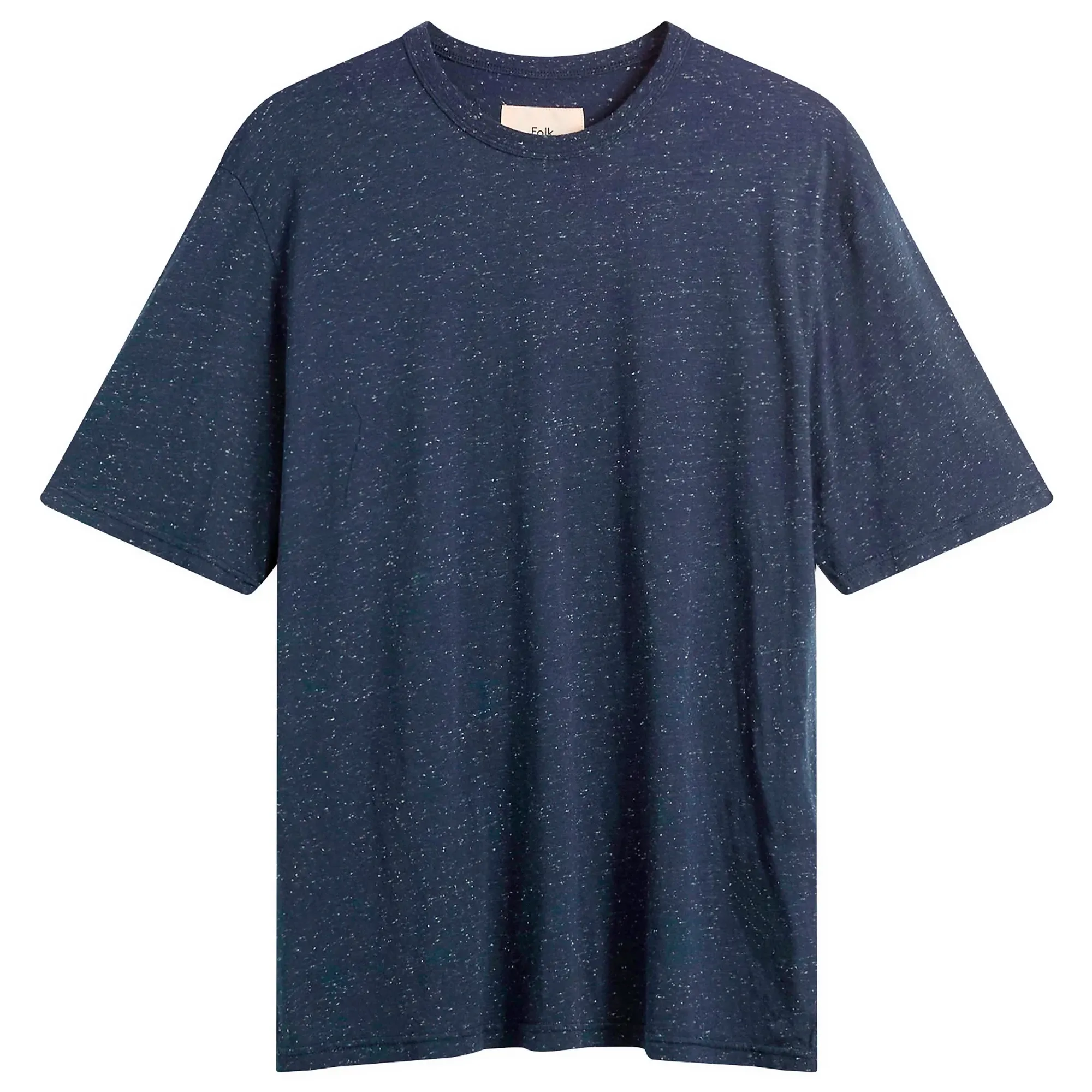 Folk Men's Relaxed Assembly T-Shirt Navy Nep