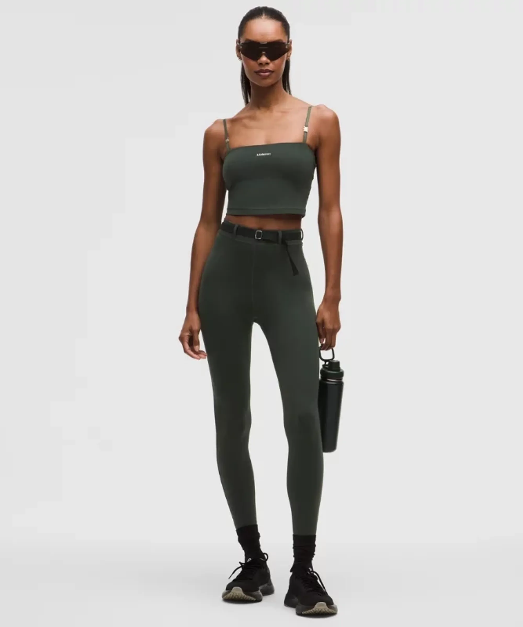 lululemon – Women's Everlux Super-High-Rise Belted Tight Leggings – 28" – Color Green – Size 0