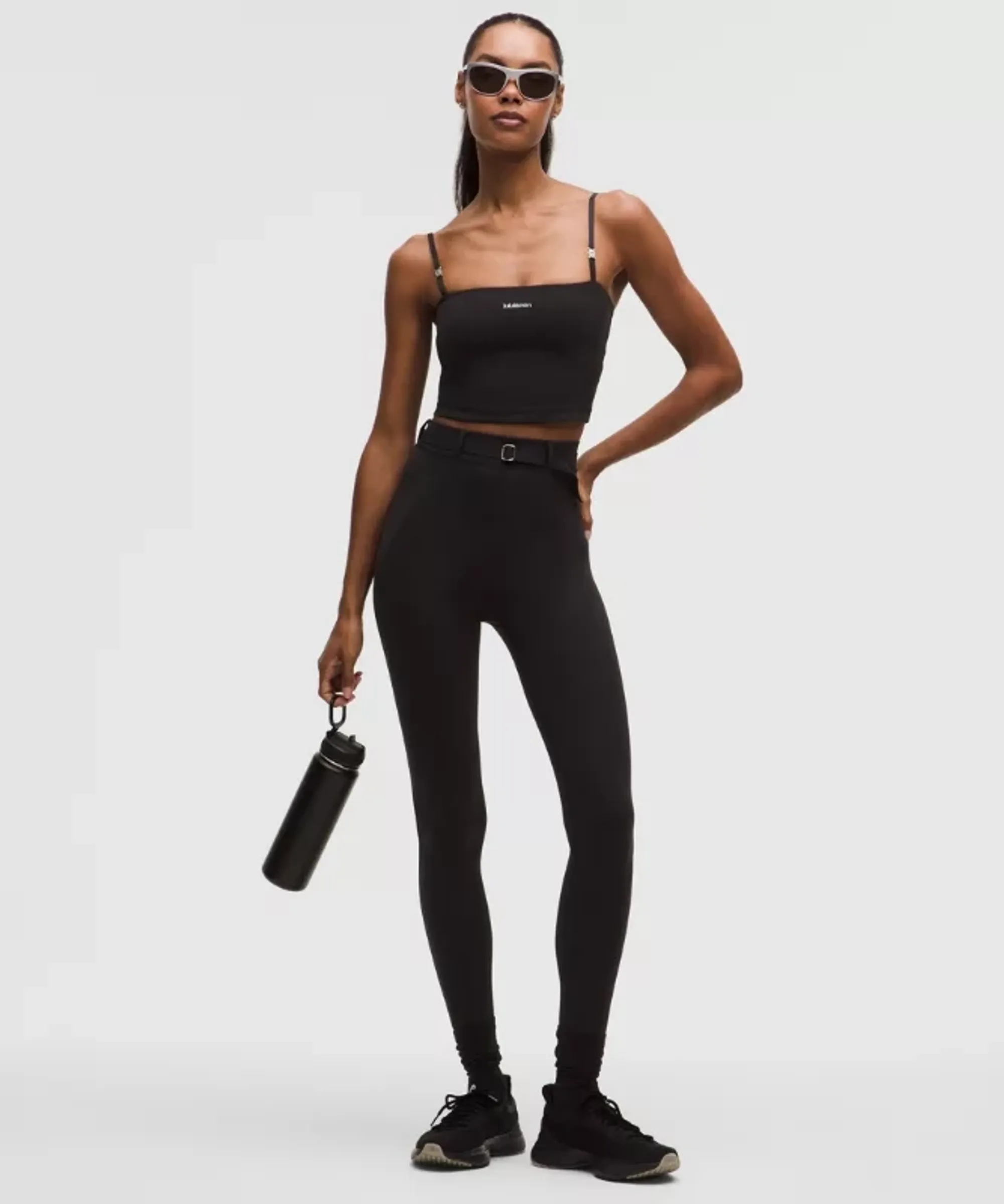 lululemon – Women's Everlux Super-High-Rise Belted Tight Leggings – 28" – Color Black – Size 0