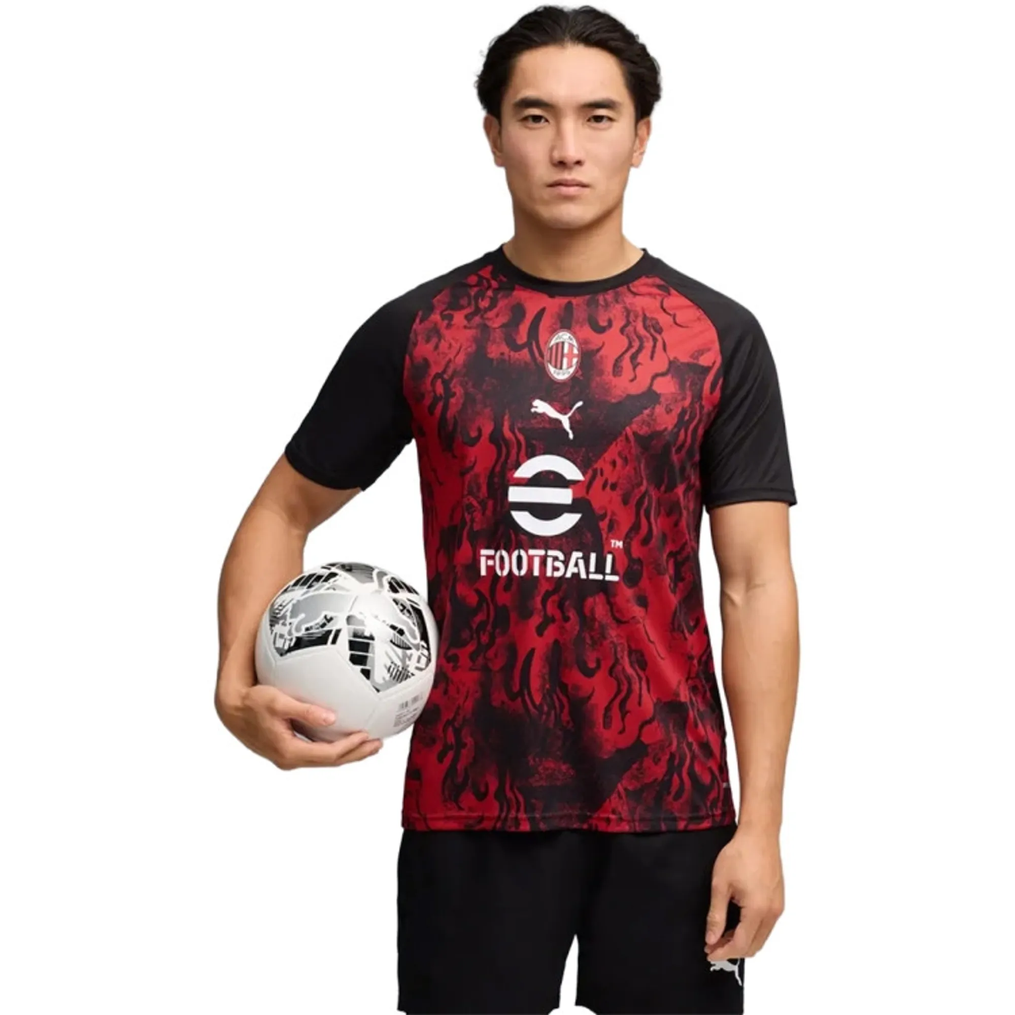 PUMA AC Milan Warmup Jersey Men, For All Time Red/Black