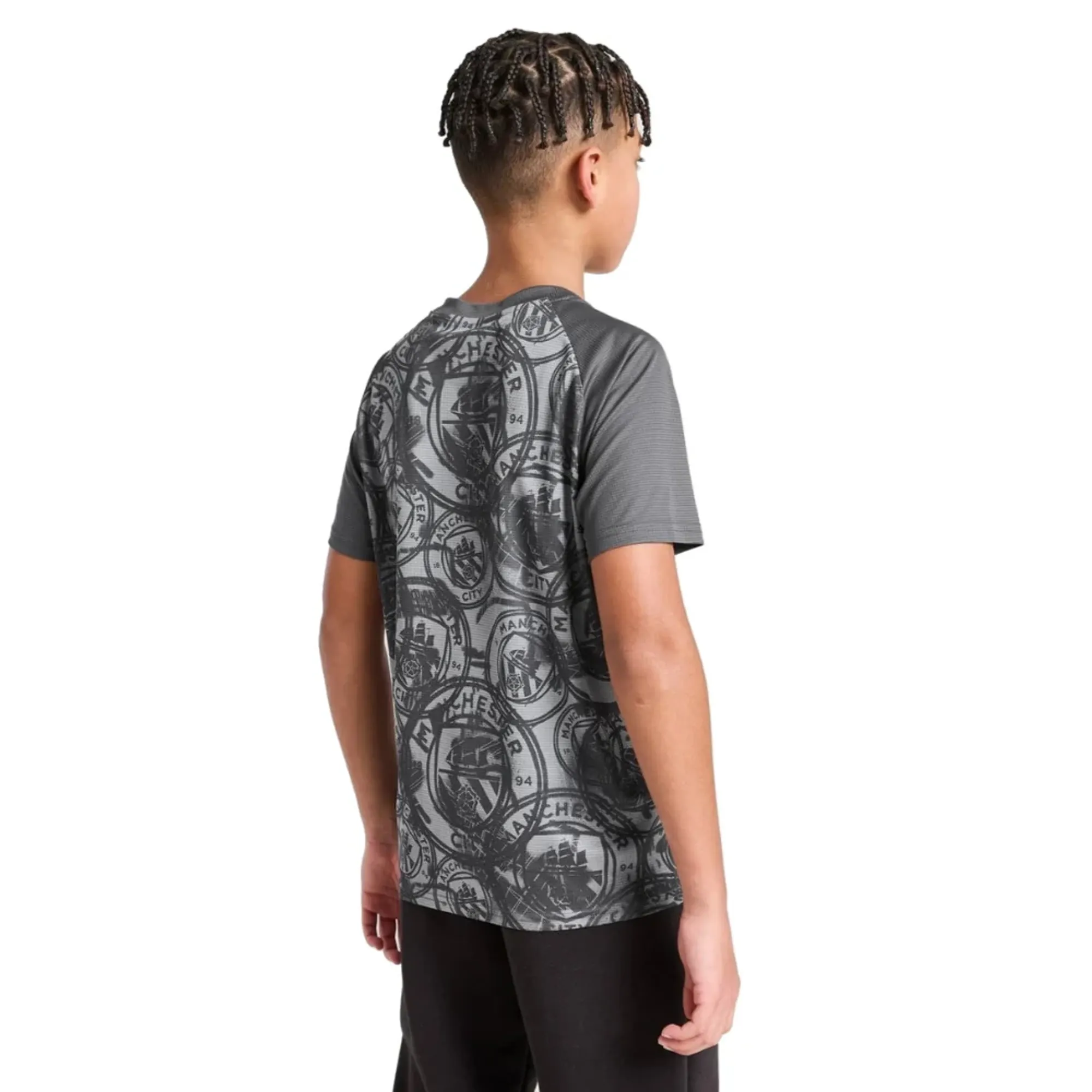 2025-2026 Man City Warm Up Jersey (Gray) - Kids