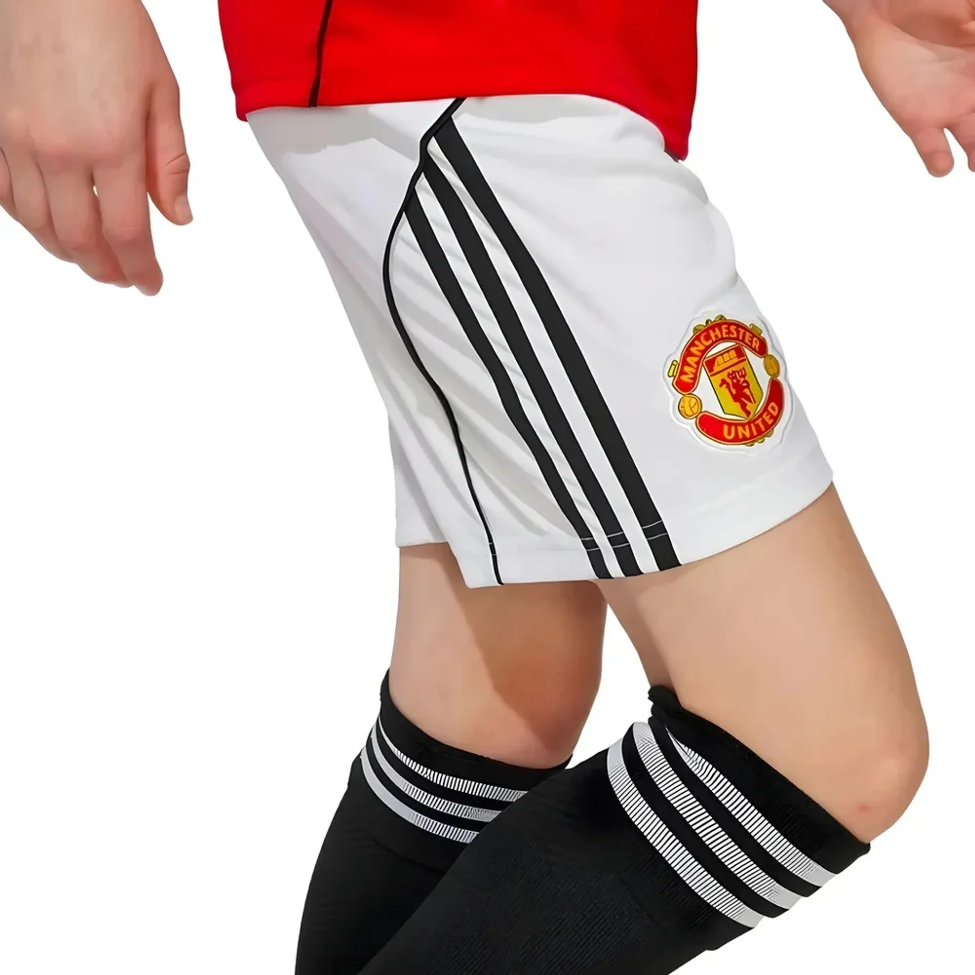 2025-2026 Man Utd Home Shorts (White) - Kids