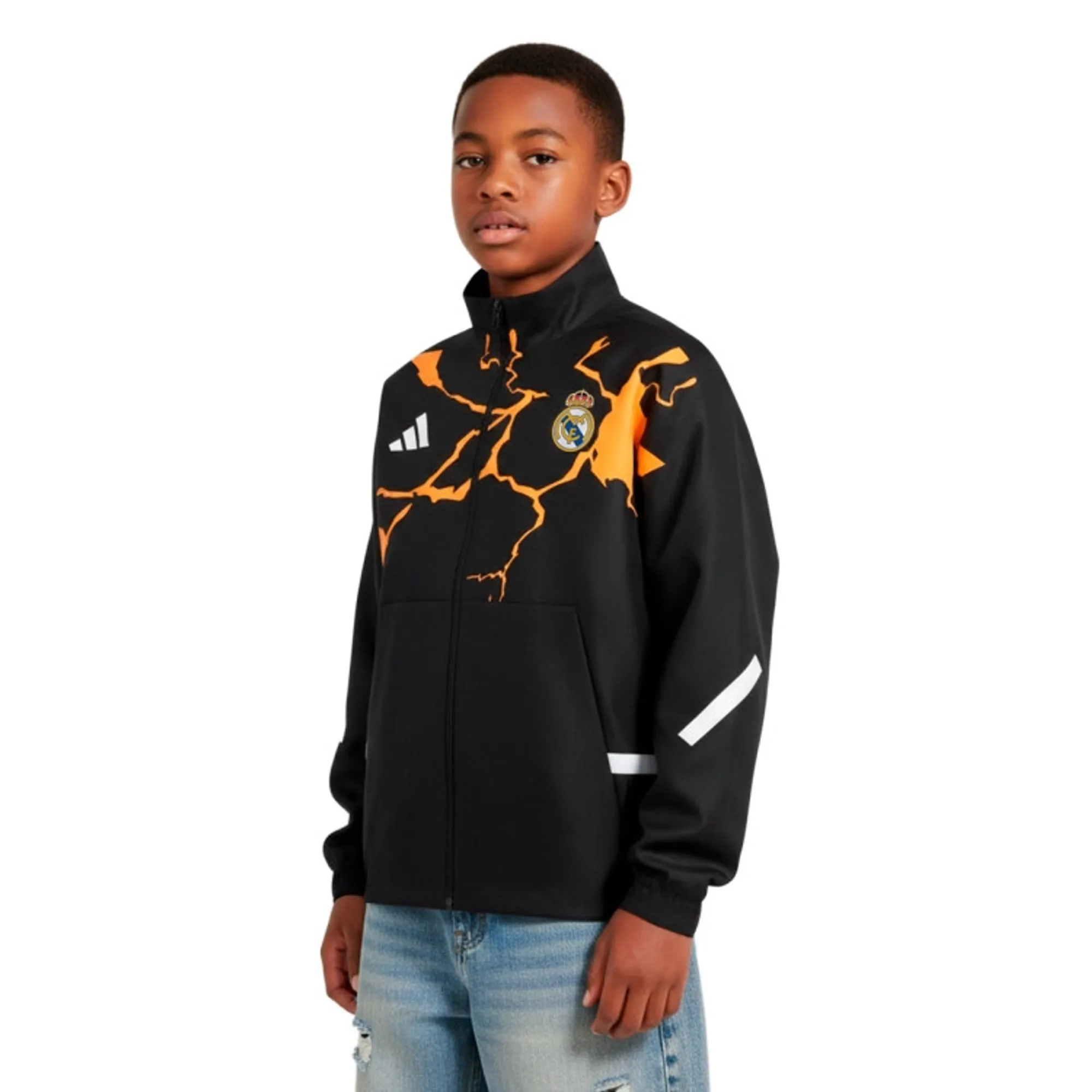 adidas Real Madrid X Marvel Jacket Anthem - Black Kids - ['Black']
