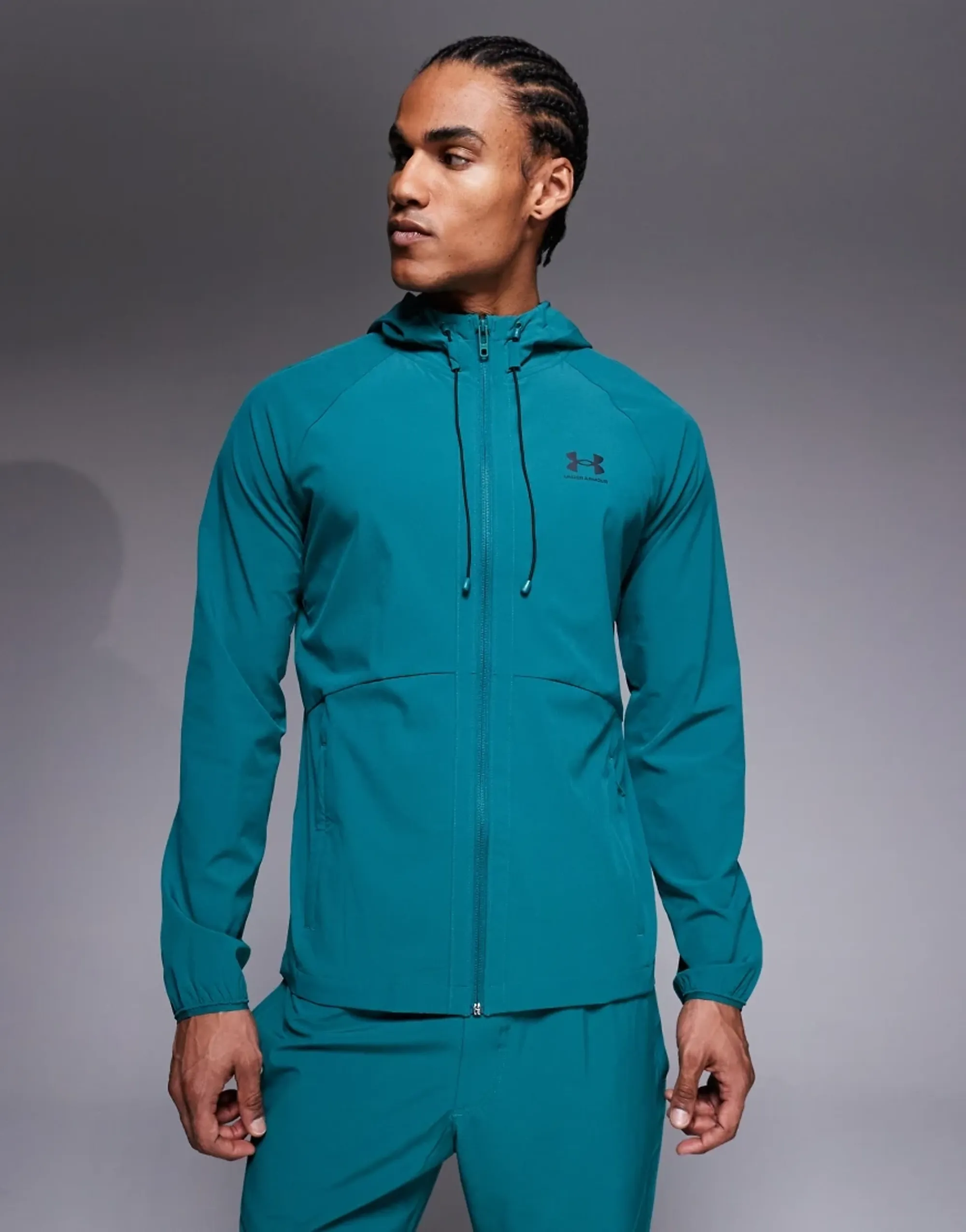 Under Armour Vibe Woven Jacket In Rack Green