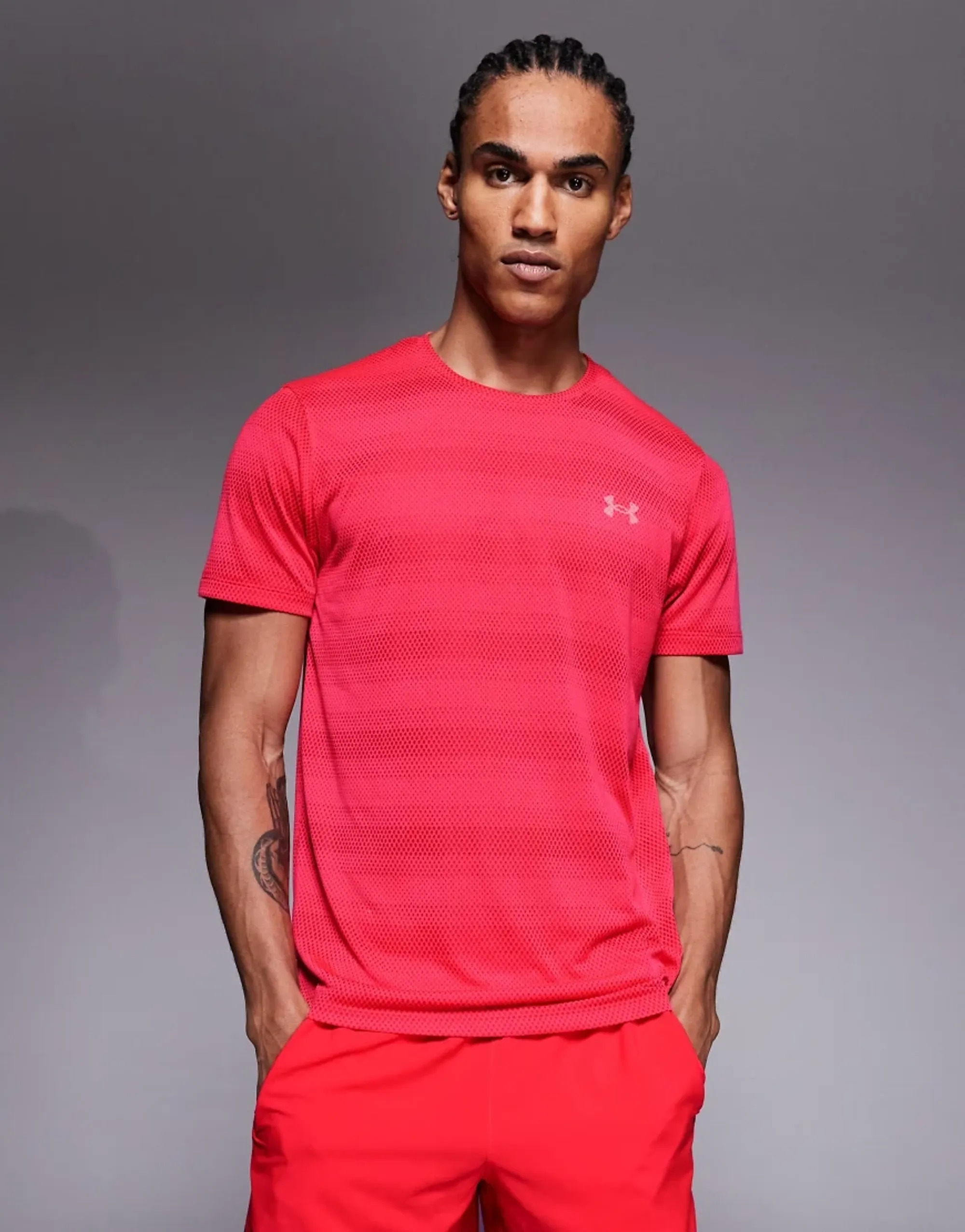 Under Armour  Velociti Men's Short Sleeve Racer Red / Reflective L