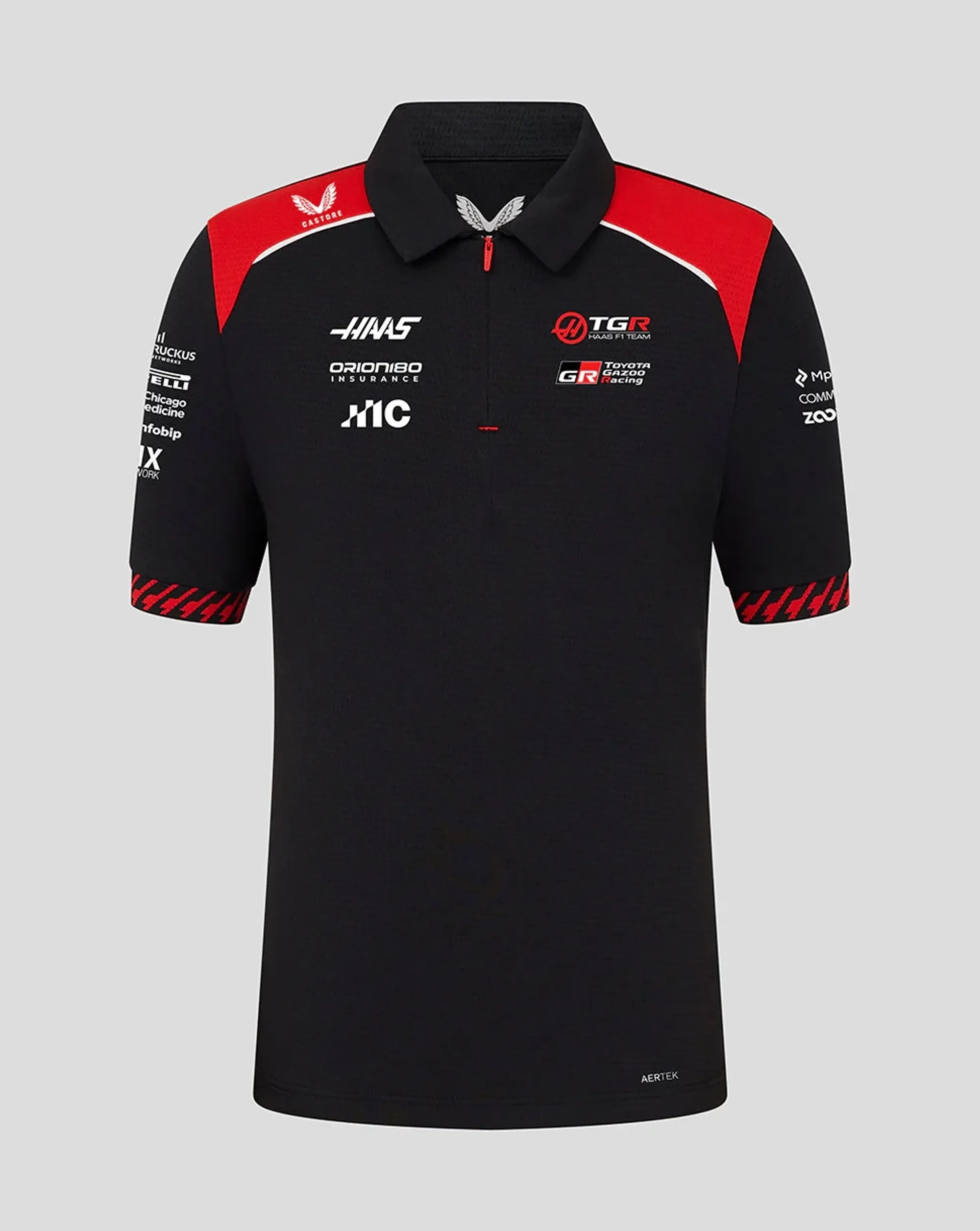 Castore Official Haas Team Junior Short Sleeve Polo Shirt