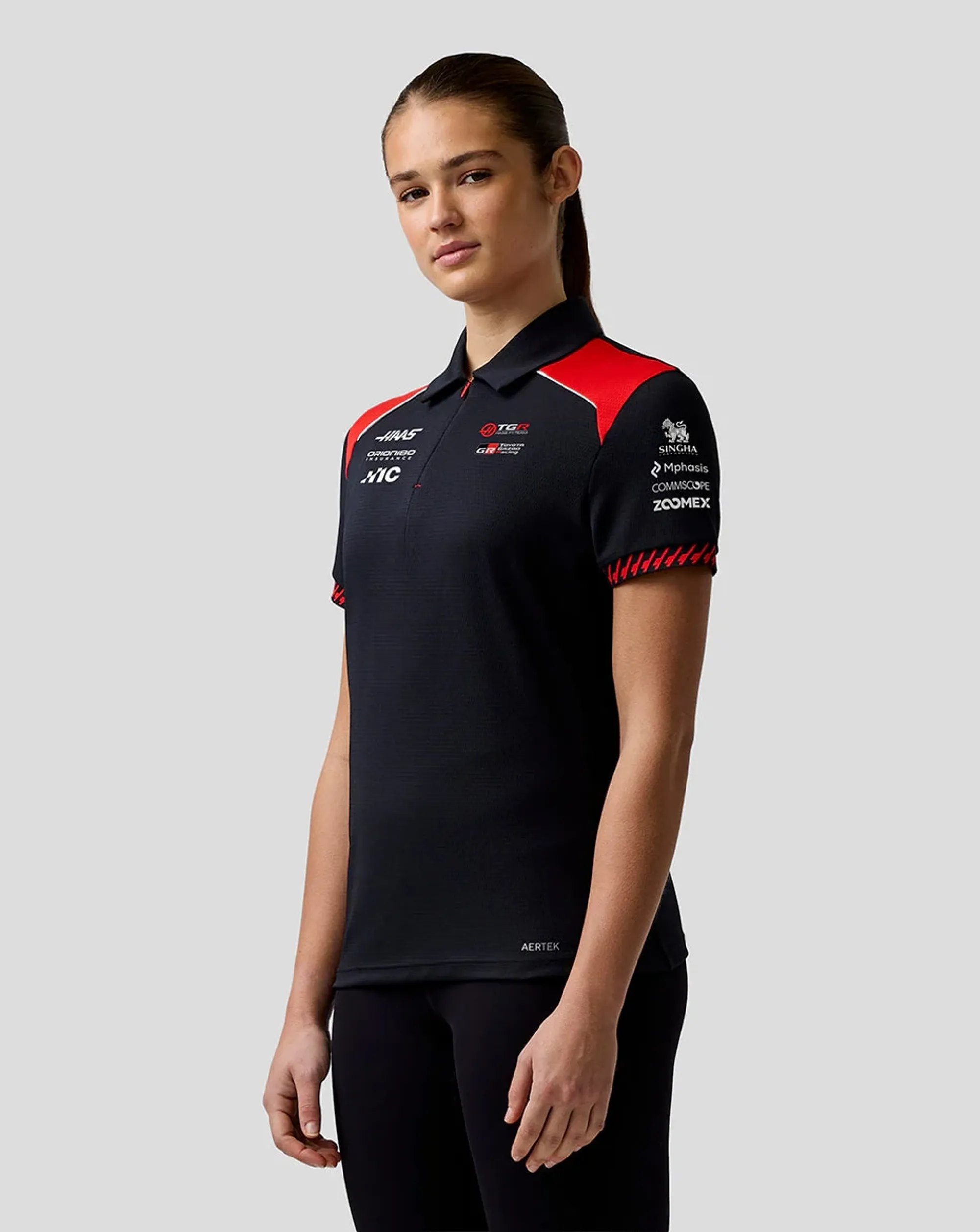 Castore Official Haas Team Women's Short Sleeve Polo Shirt