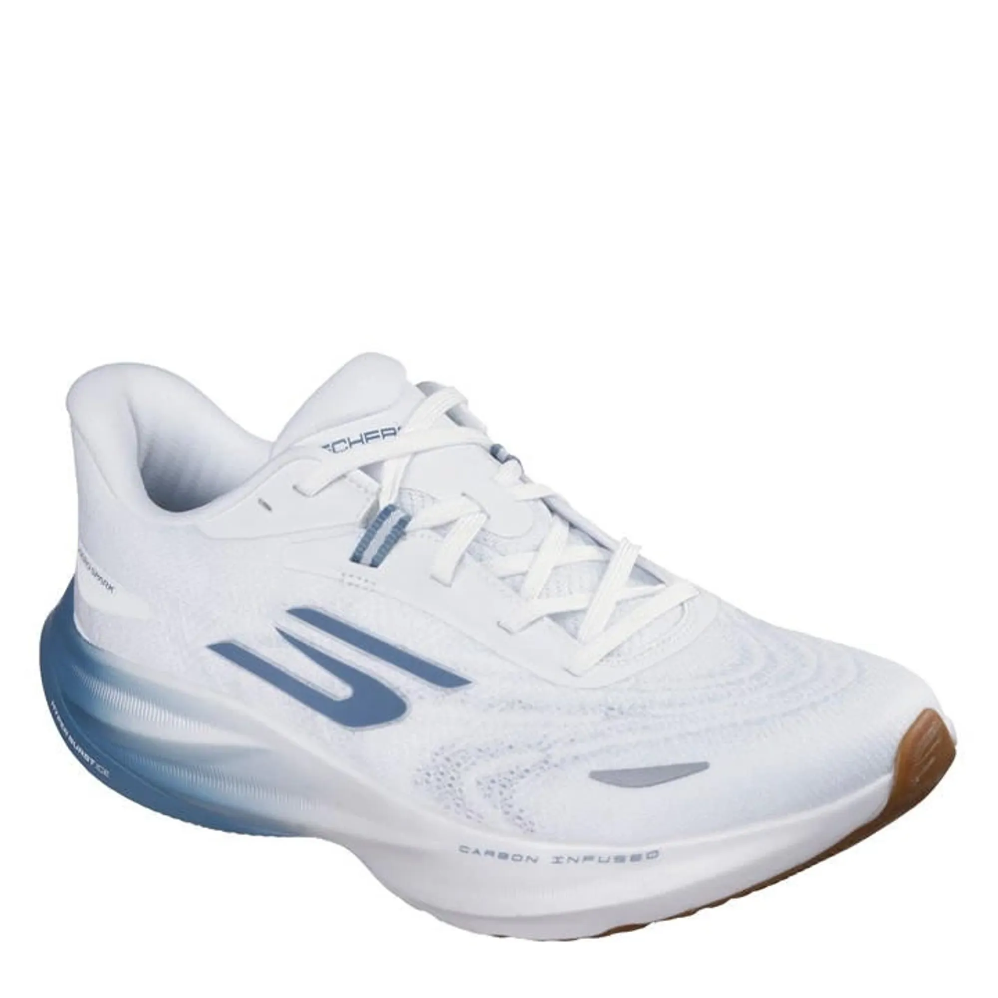 Skechers Men's Aero Spark Sneaker in White/Blue