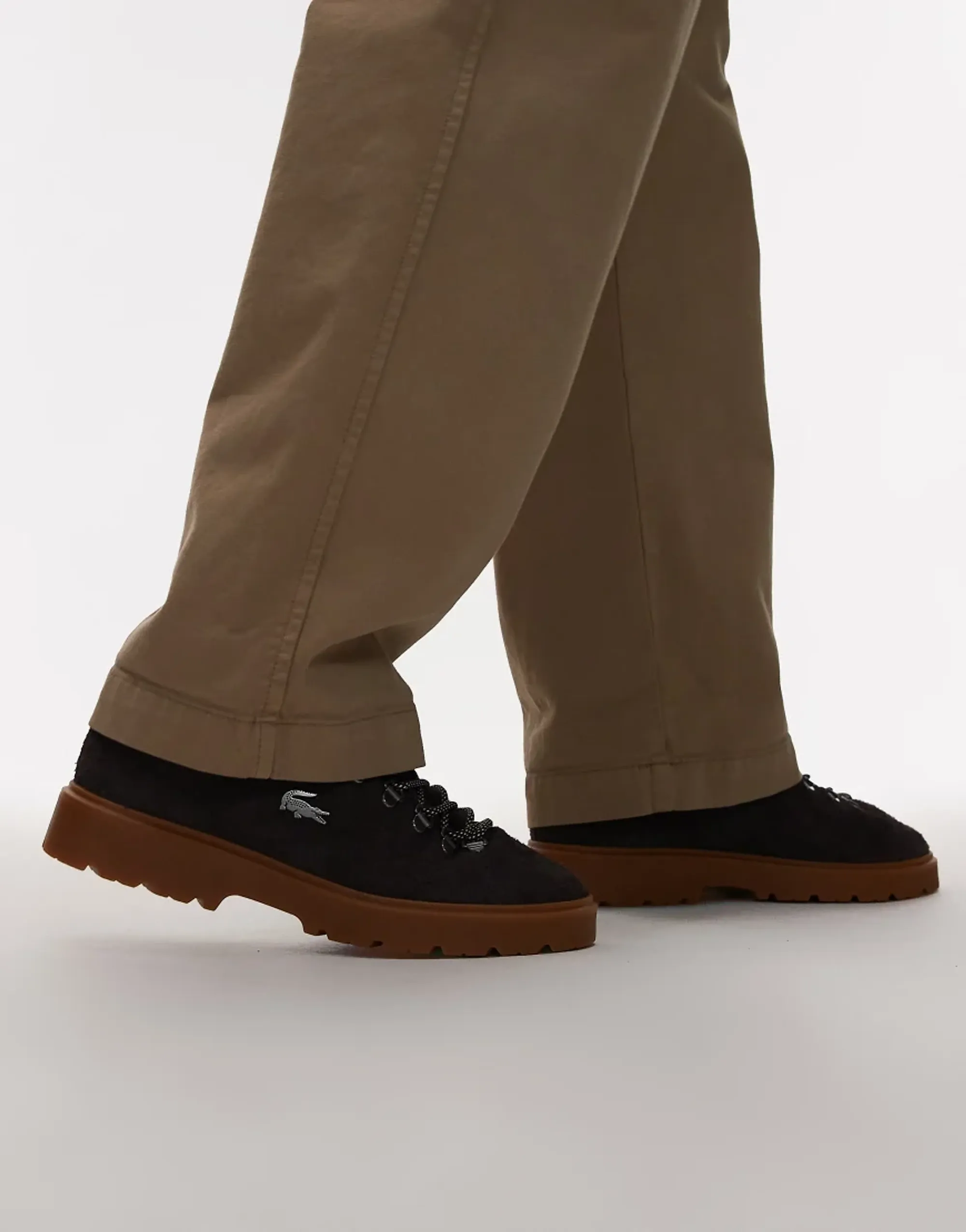 Lacoste Men’s Baseshot Winter Suede Sneakers - Dark Brown / Gum