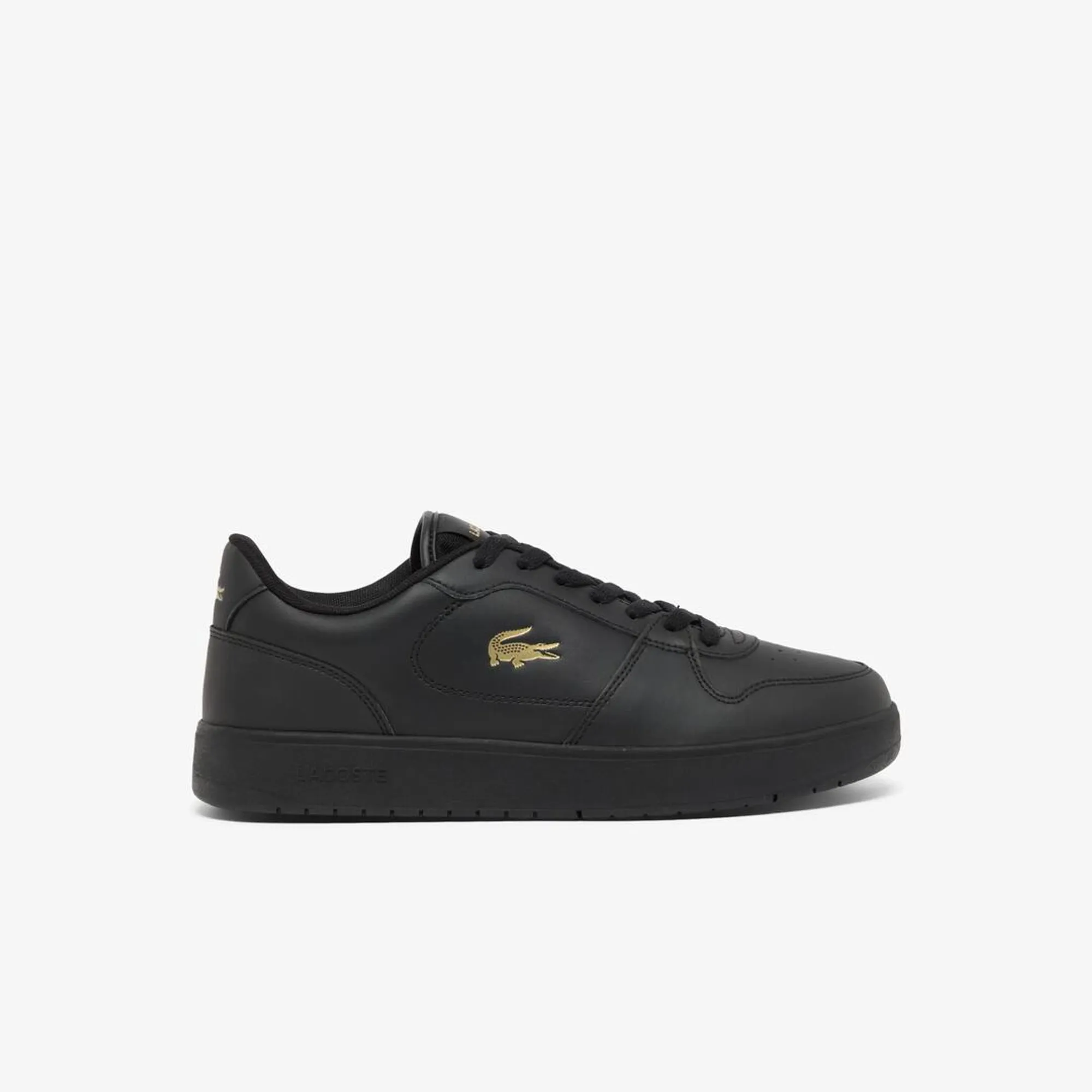 Lacoste Men's Court Ace Leather Sneakers - Black / Gold