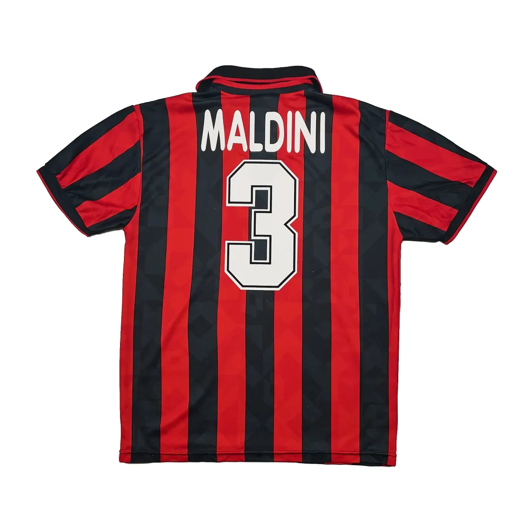 1994/95 AC Milan Maldini #3 Home Shirt (L) Lotto | Cult Kits