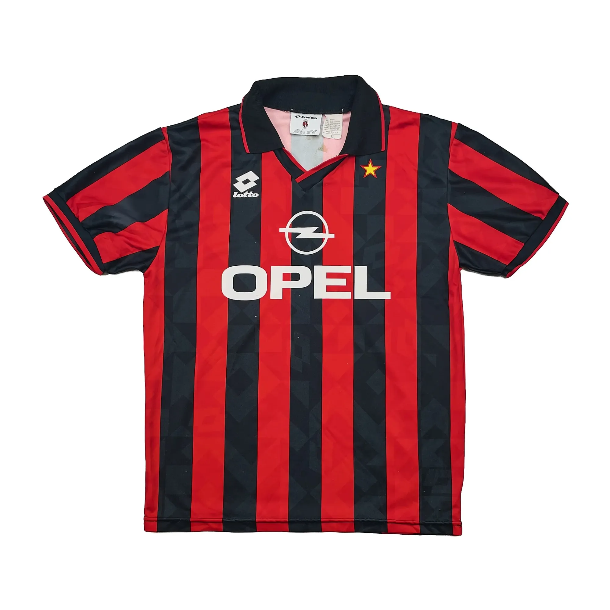 1994/95 AC Milan Maldini #3 Home Shirt (L) Lotto | Cult Kits