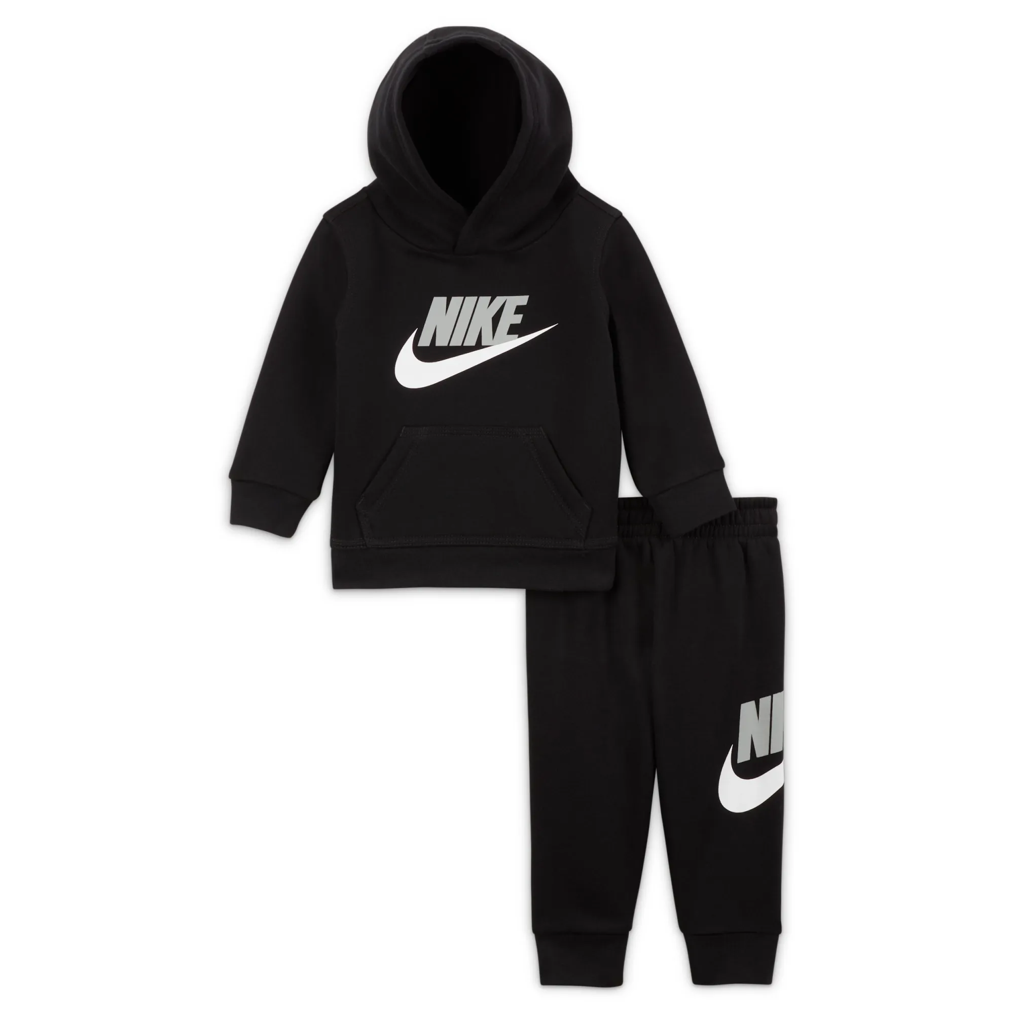 Nike Club Fleece Baby (12–24M) Hoodie and Trousers Set - Black - Cotton/Polyester