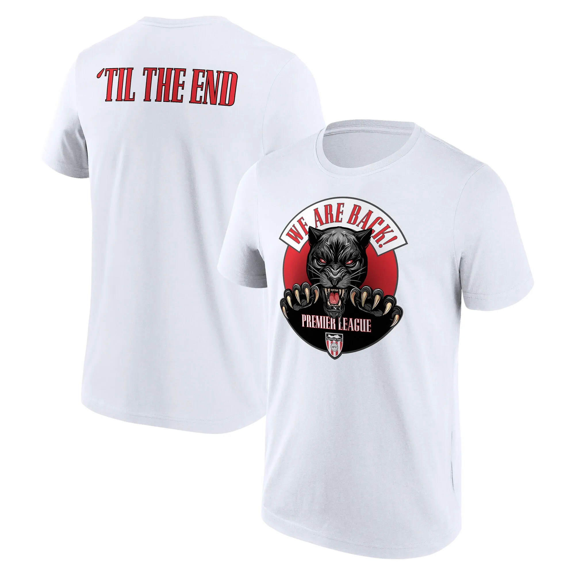 Sunderland Play-Off Winners We Are Back T-Shirt - White - Mens