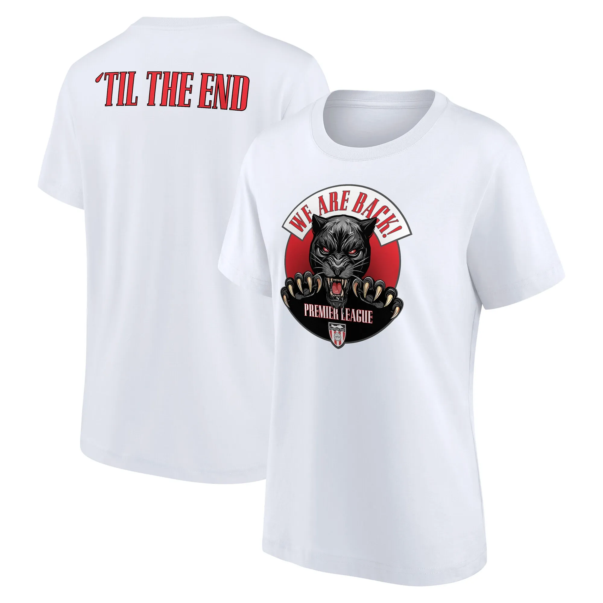 Sunderland Play-Off Winners We Are Back T-Shirt - White - Womens