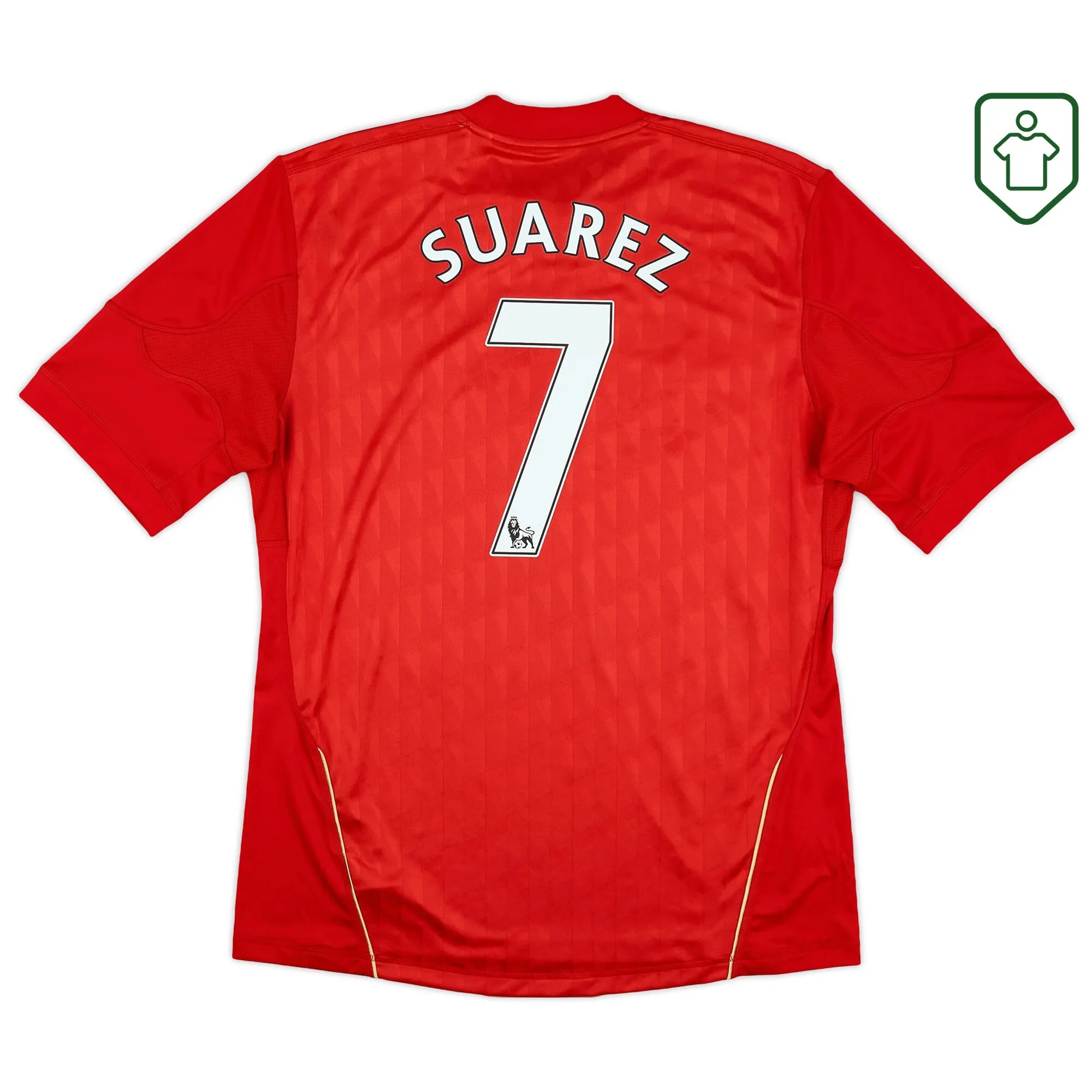 Liverpool adidas Home Shirt Suarez #7 2010-12 - Very Good - 6/10