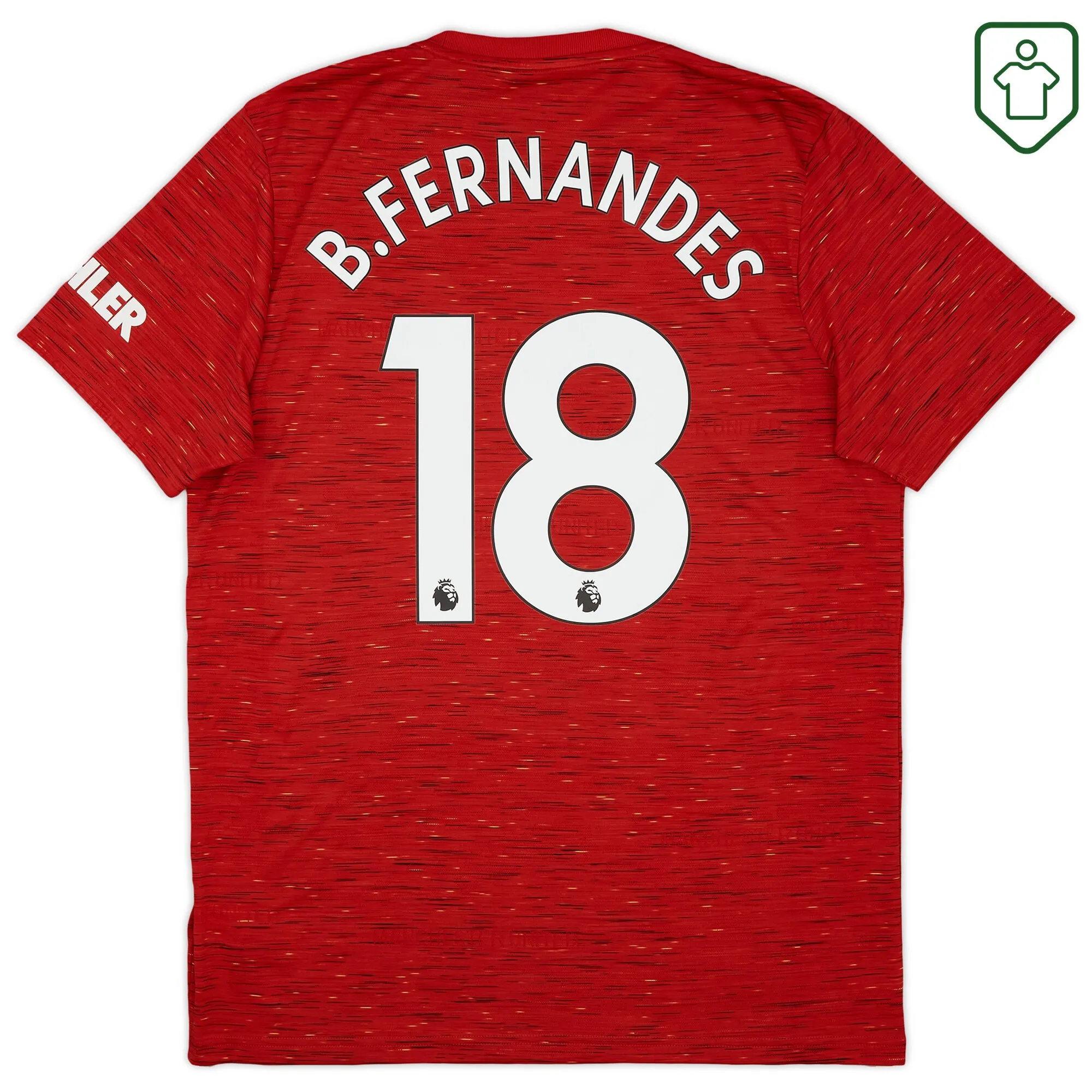 Manchester United adidas Home Shirt B.Fernandes #18 2020-21 - Excellent - 8/10