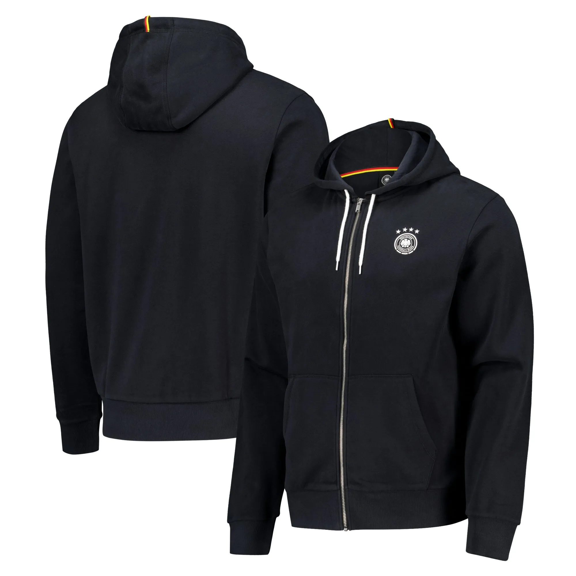 DFB Essentials Full Zip Hoodie - Black - Mens