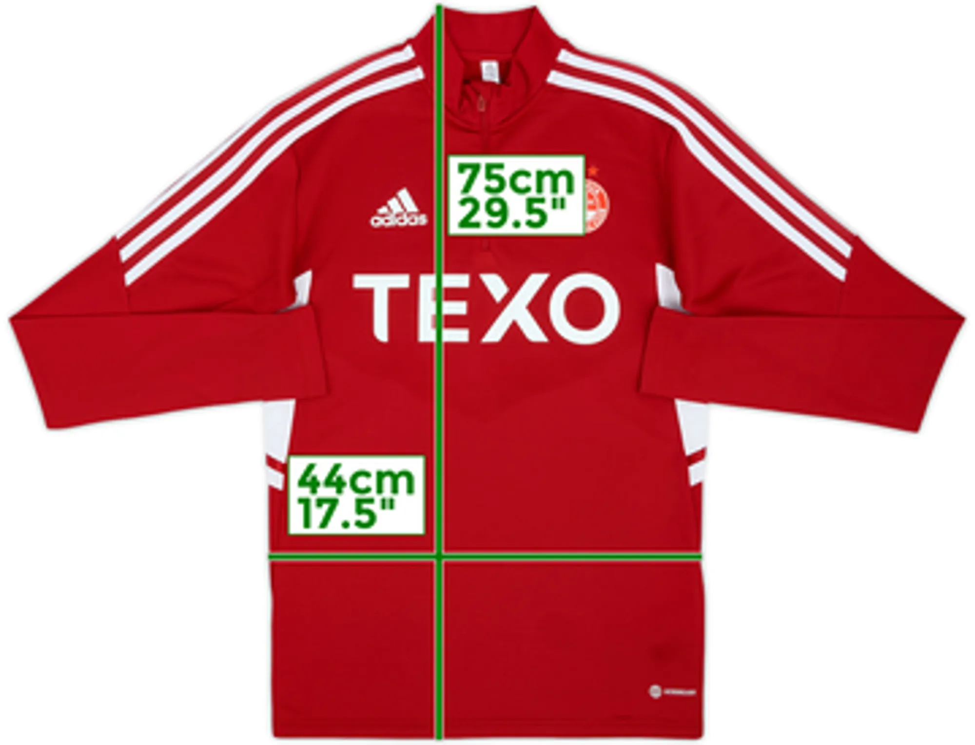 2021-22 Aberdeen adidas 1/4 Zip Drill Top - 9/10 - (XS)