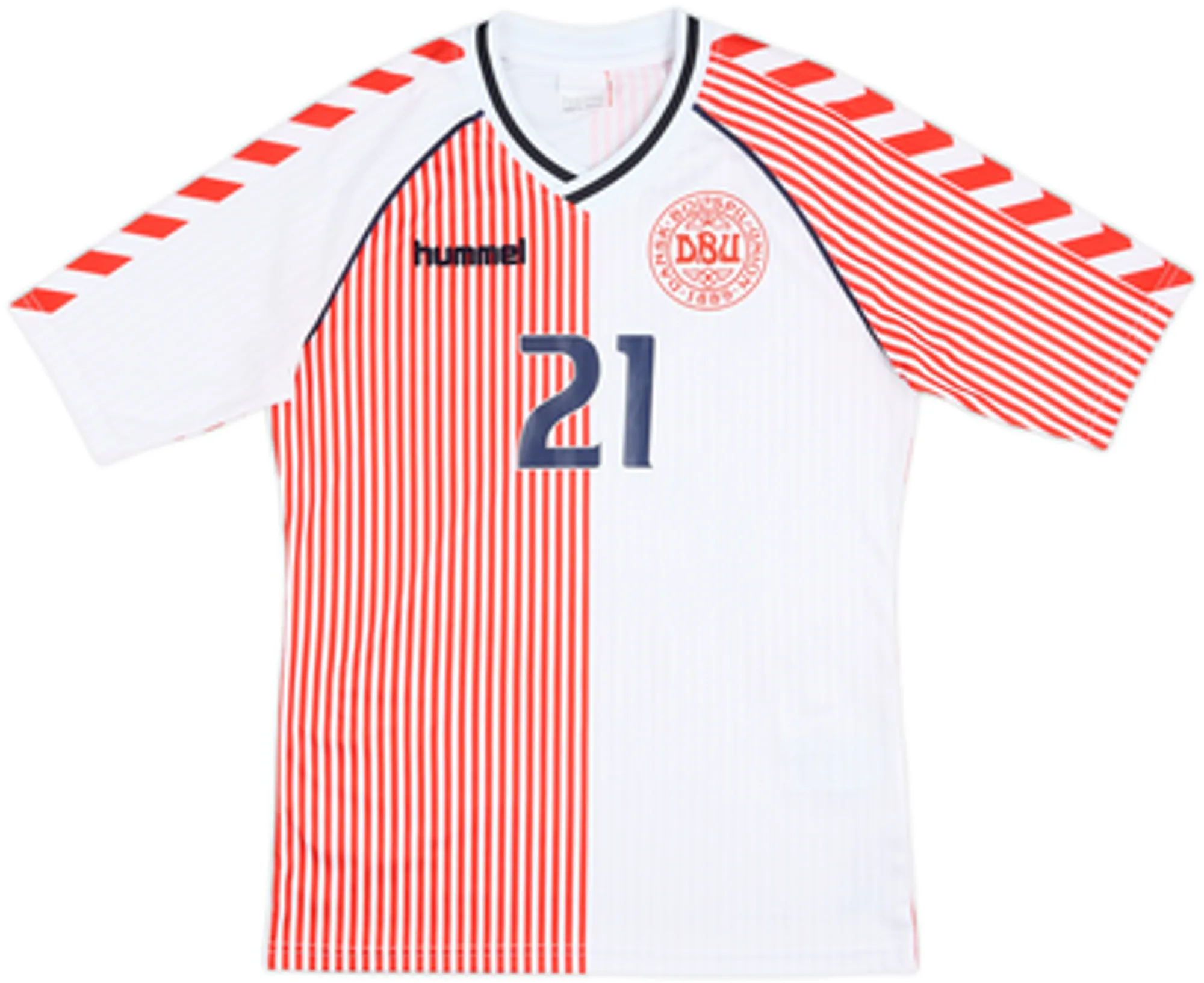 2023 Denmark Hummel 'DBU 86' Reissue Away Shirt Højlund #21 - 10/10 - (S)