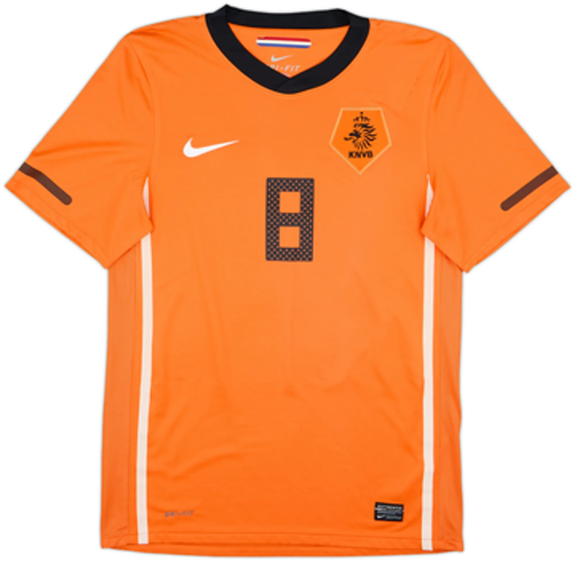 2010-11 Netherlands Home Shirt De Jong #8 - 8/10 - (S)