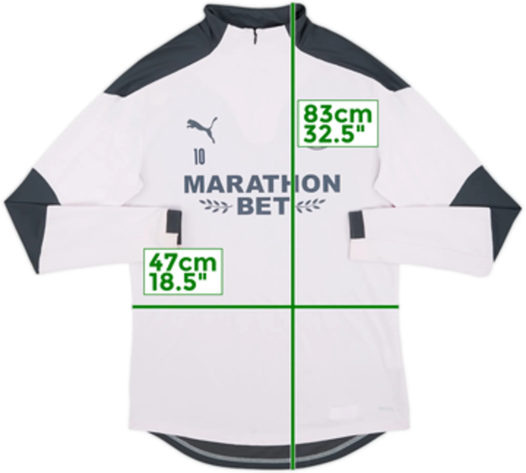 2020-21 Manchester City Player Issue Puma 1/4 Zip Drill Top #10 (Aguero) - 6/10 - (M)