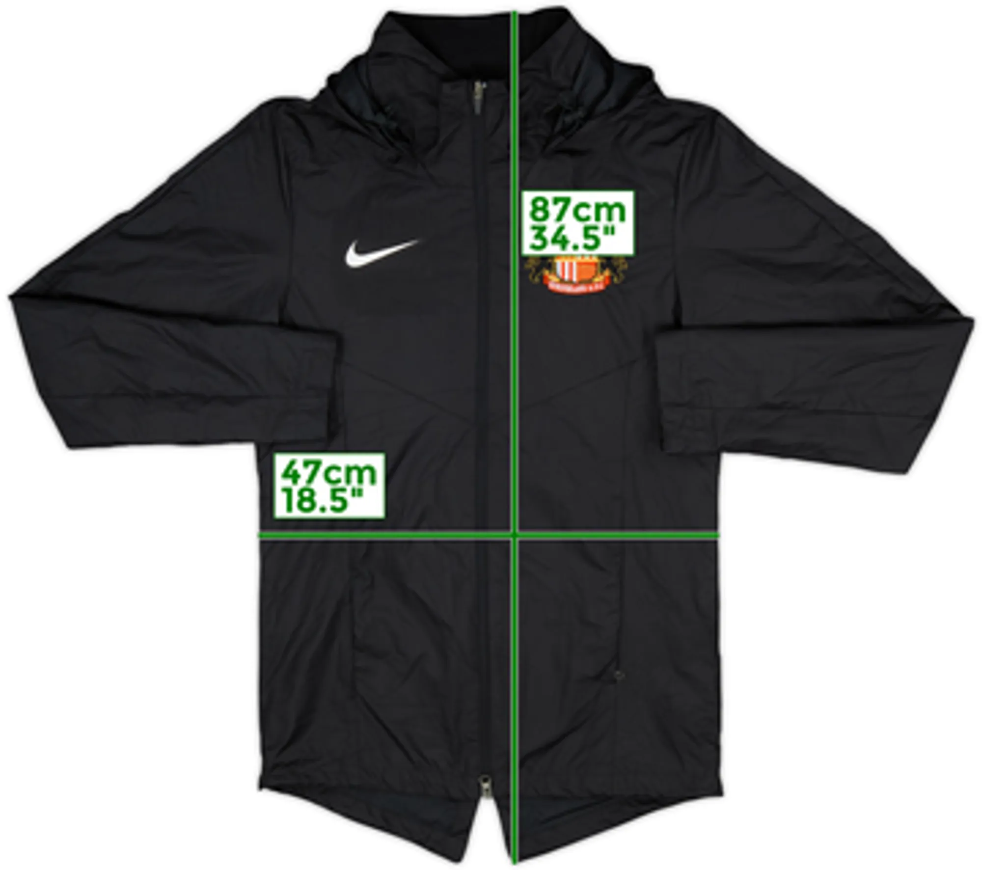2022-23 Sunderland Nike Hooded Rain Jacket - 8/10 - (S)