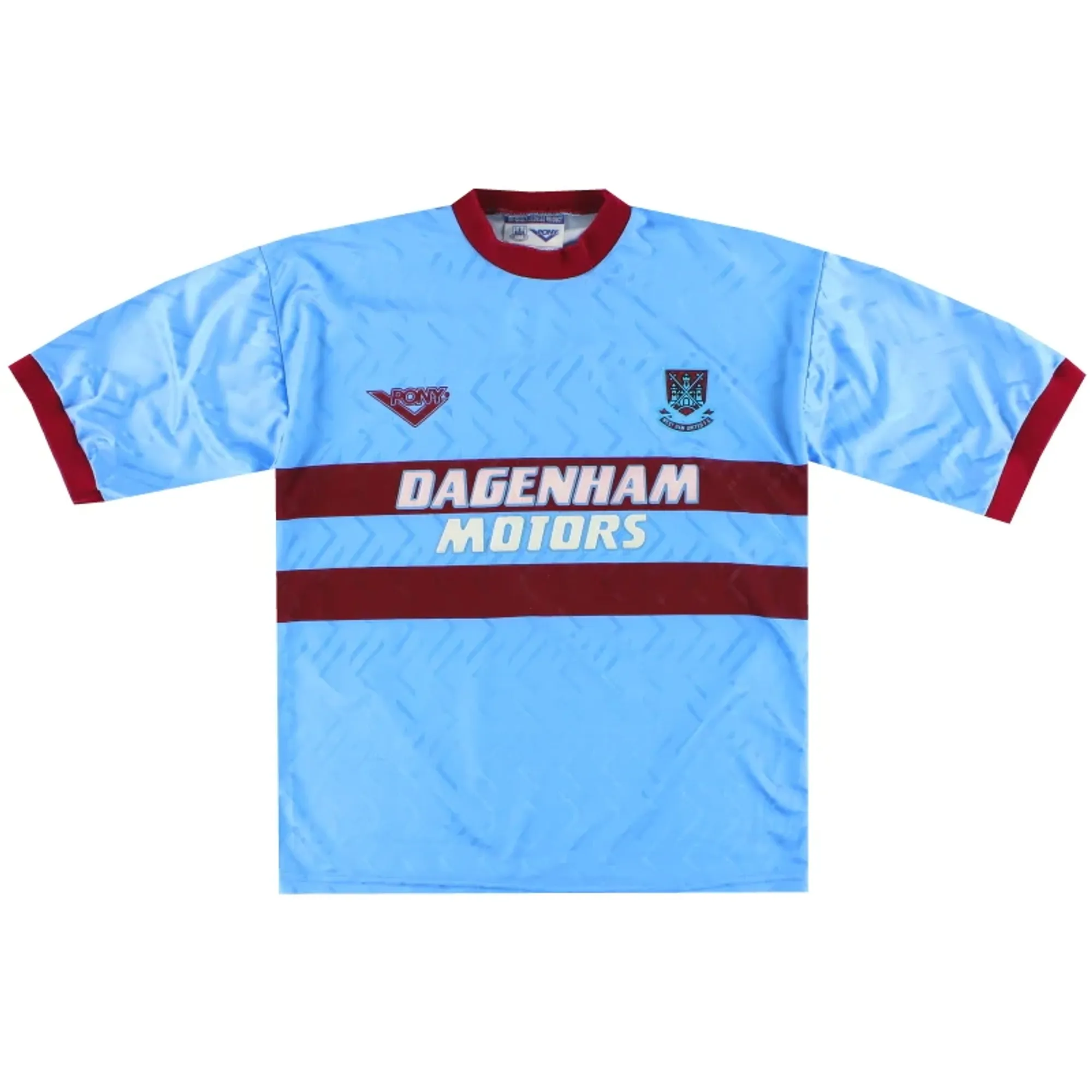 1993-95 West Ham Pony Away Shirt M - West Ham / Excellent