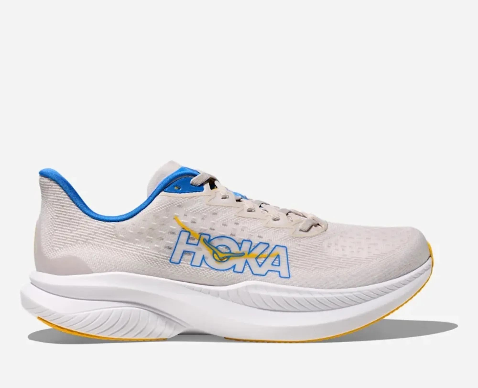 Hoka Men's Mach 6 Road Running Shoes In Stucco/Grout