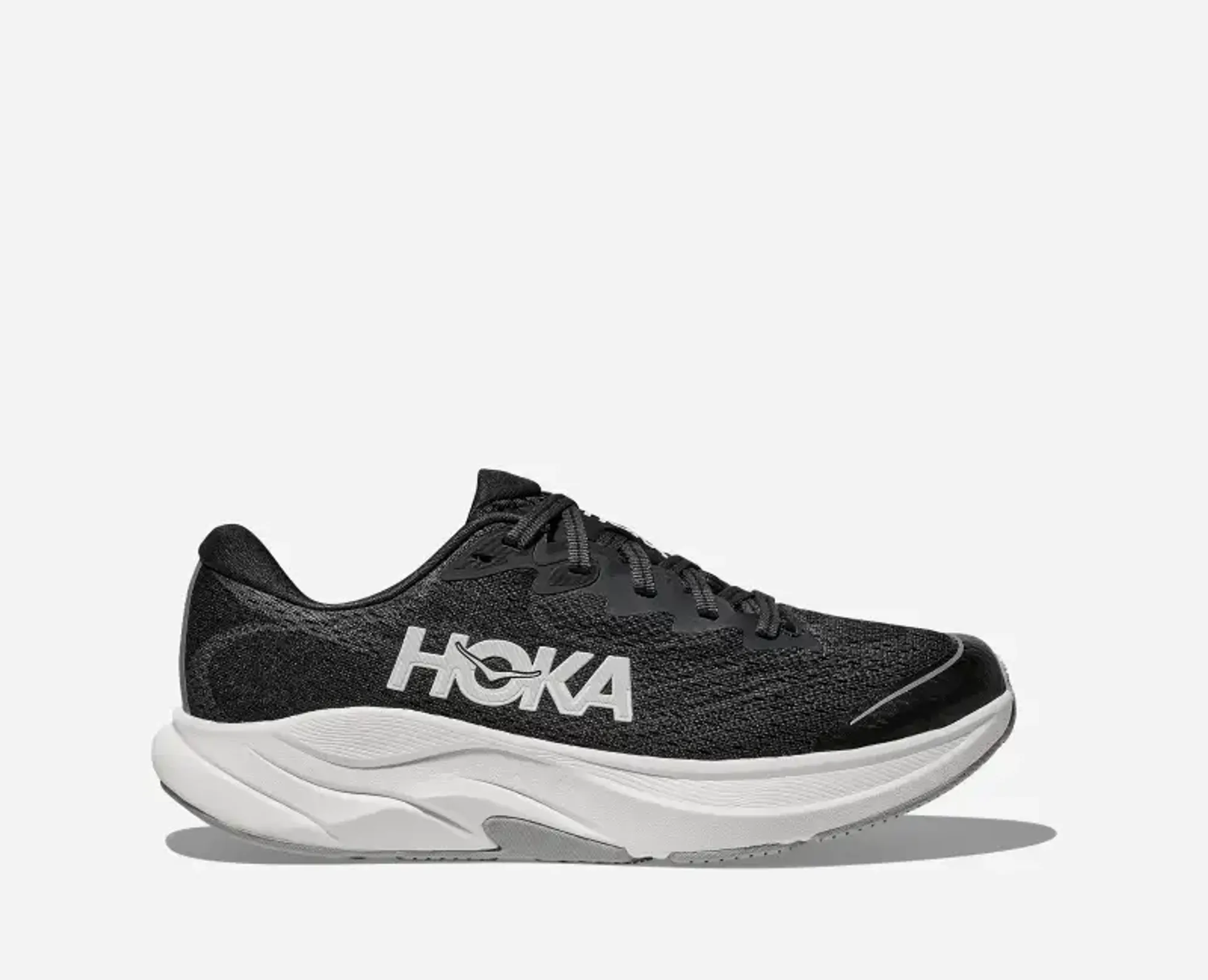 Hoka Kid's Rincon 4 Road Running Shoes In Black/White