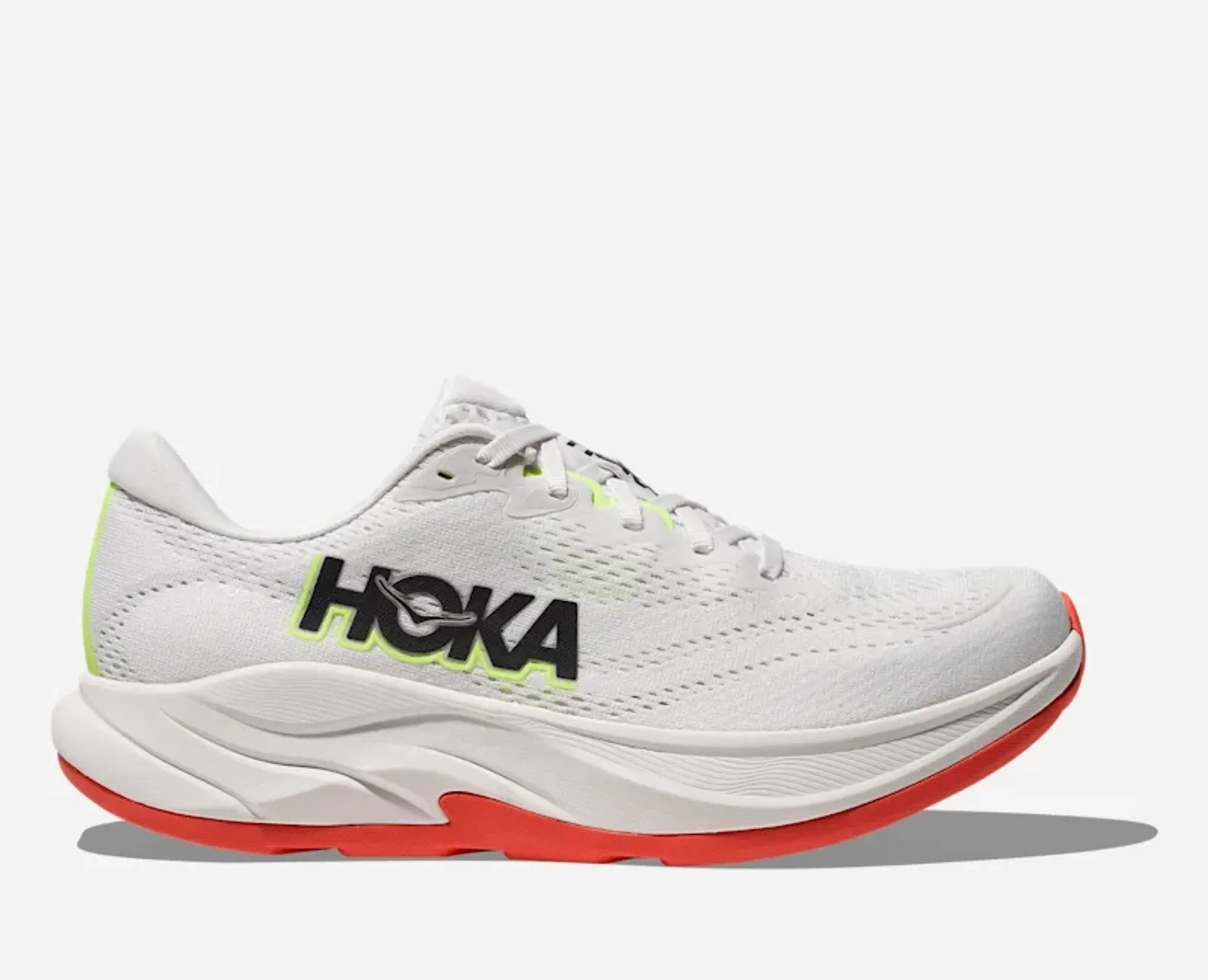 Hoka Women's Rincon 4 Road Running Shoes In Frost/Neon Yuzu