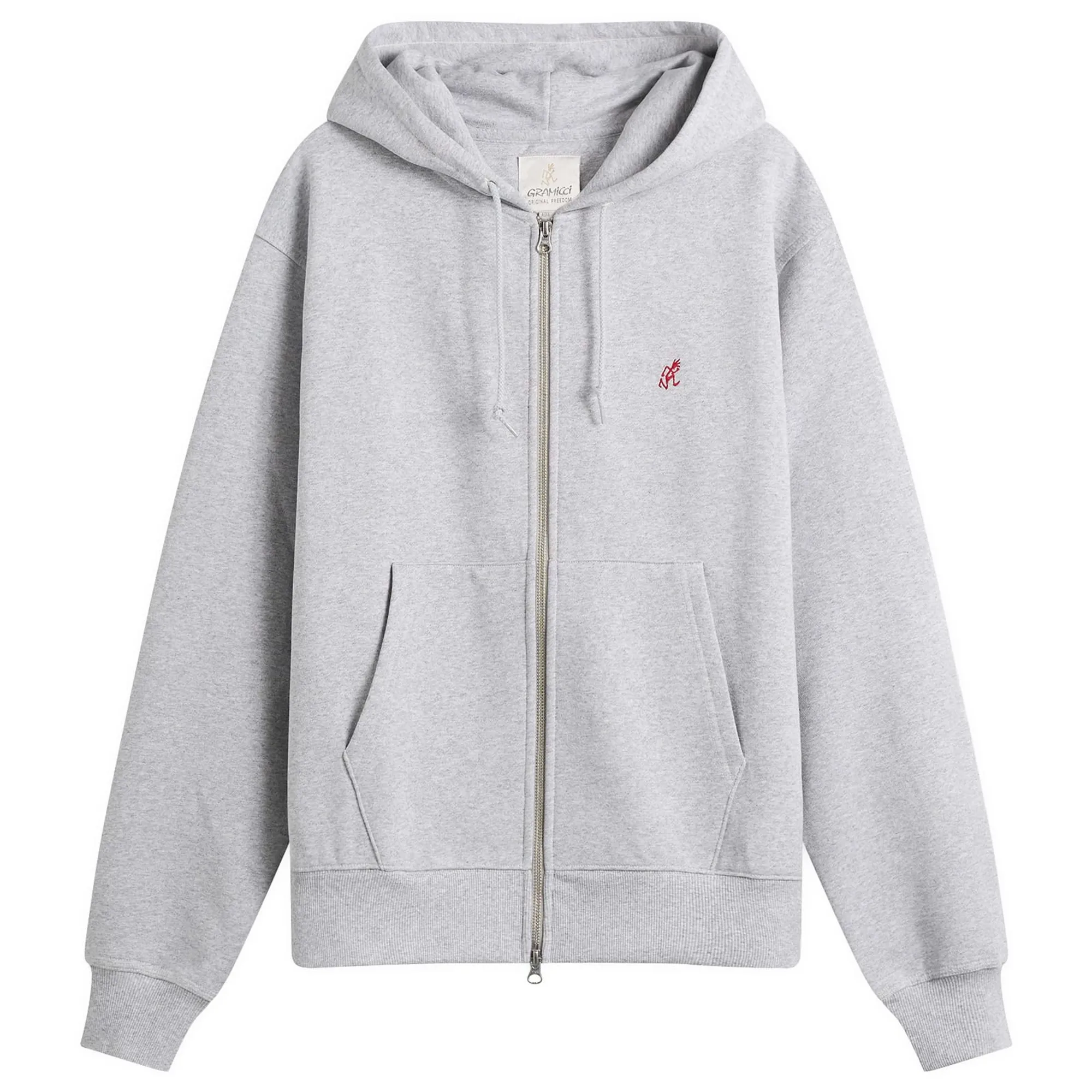 Gramicci Men's One Point Zip Hoodie Heather Grey