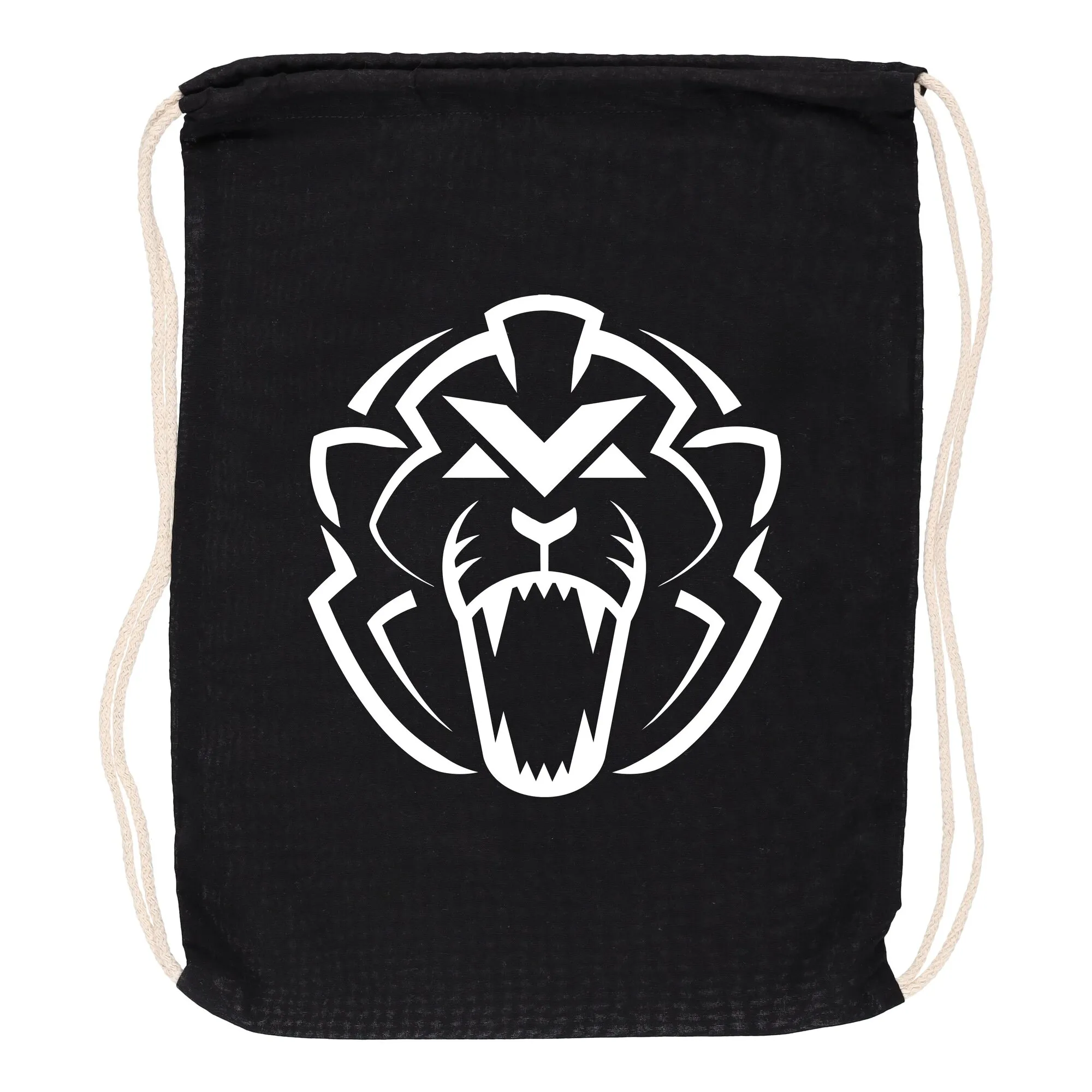 Unleash the Lion Logo Drawstring Bag - Black