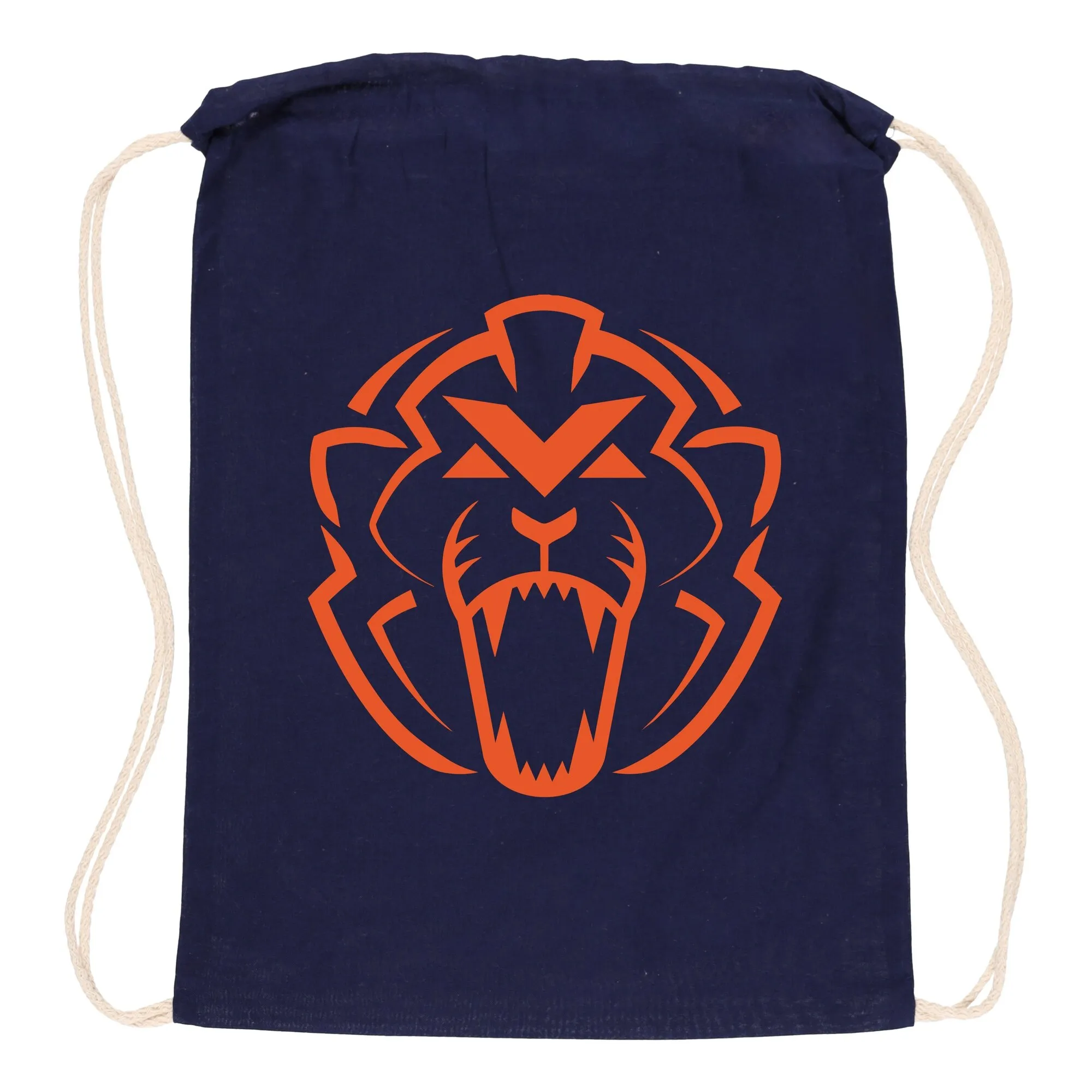 Unleash the Lion Logo Drawstring Bag - Navy
