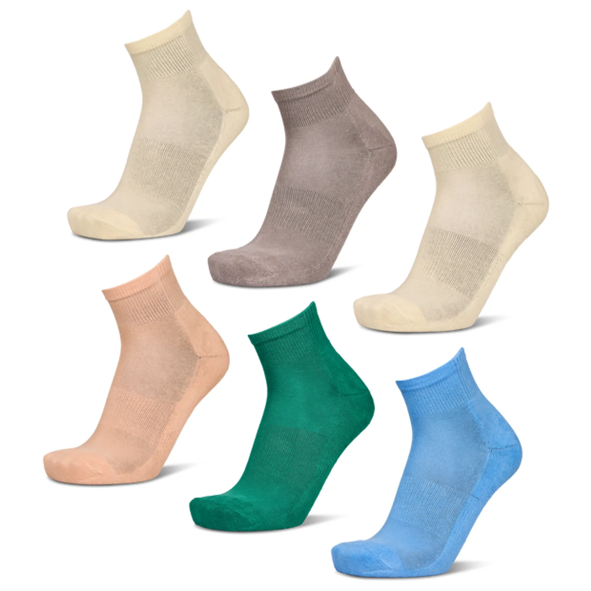 Foot Locker Ankle 6 Pack Unisex Socks - Beige